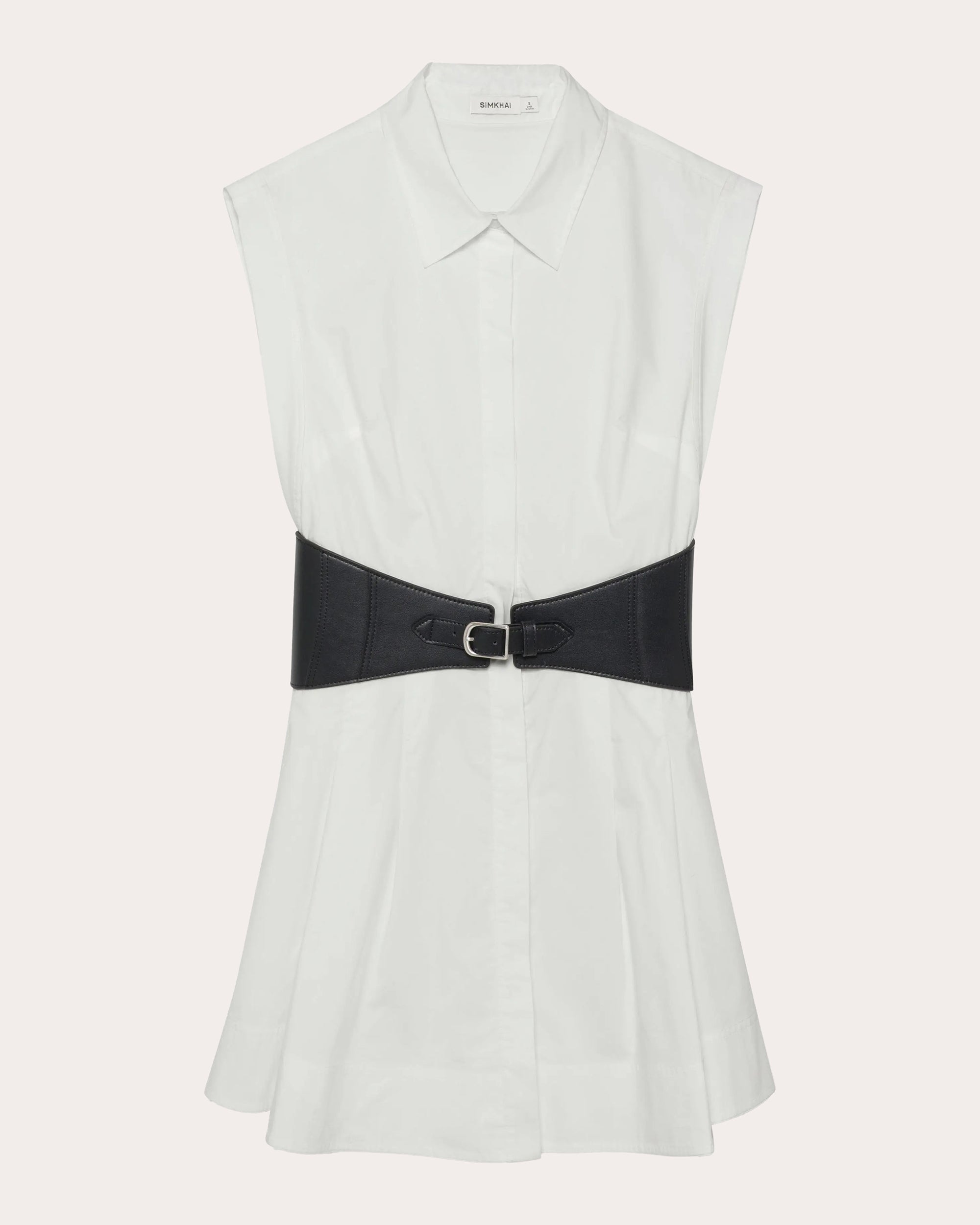 Adler Poplin Belted Mini Shirt Dress