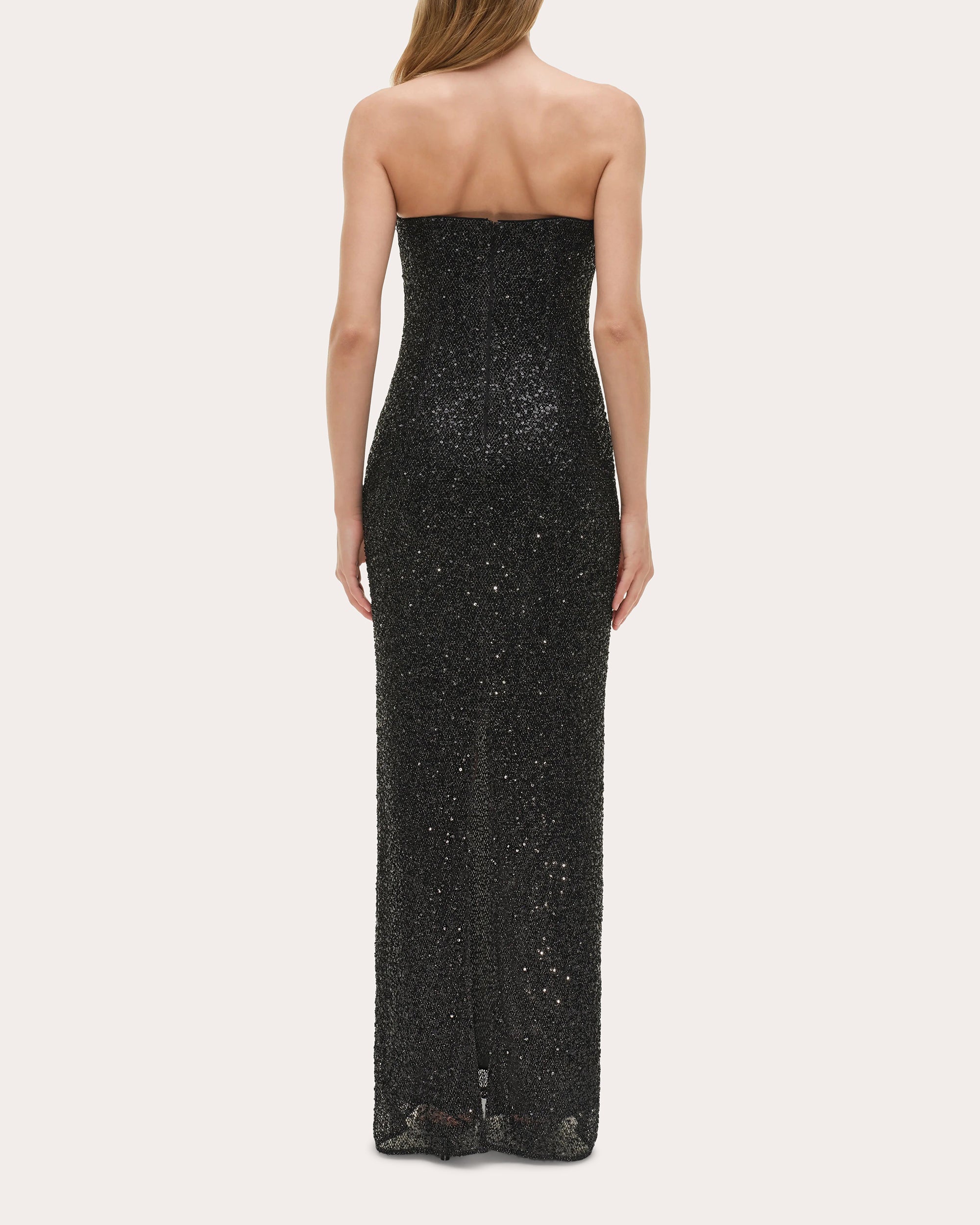 Xyla Sequin Strapless Gown