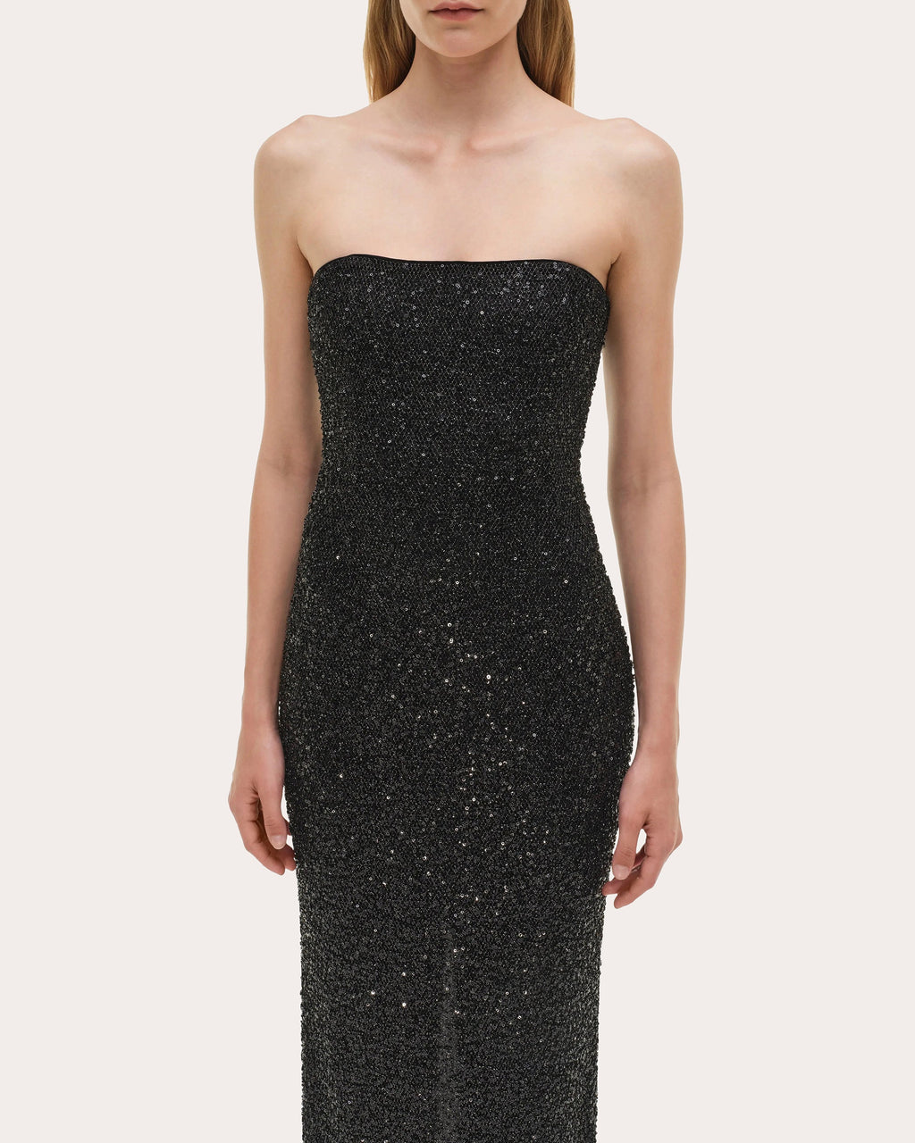 Xyla Sequin Strapless Gown