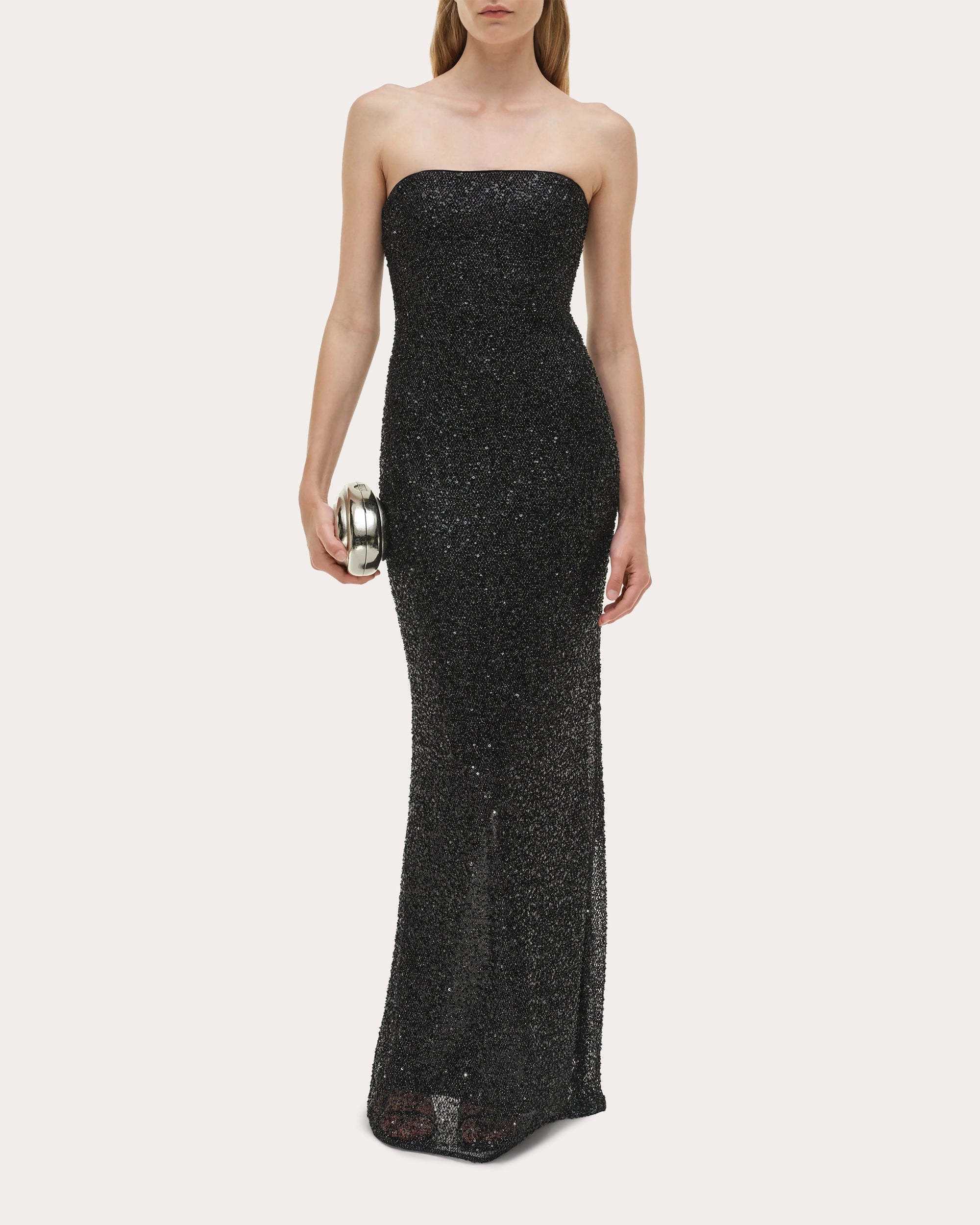 Xyla Sequin Strapless Gown