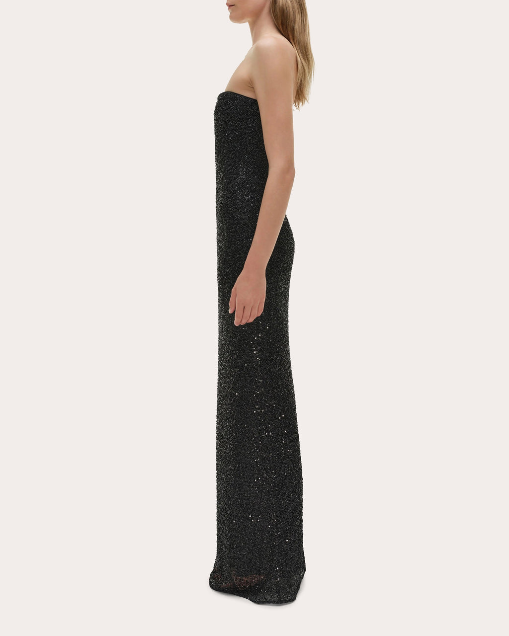 Xyla Sequin Strapless Gown