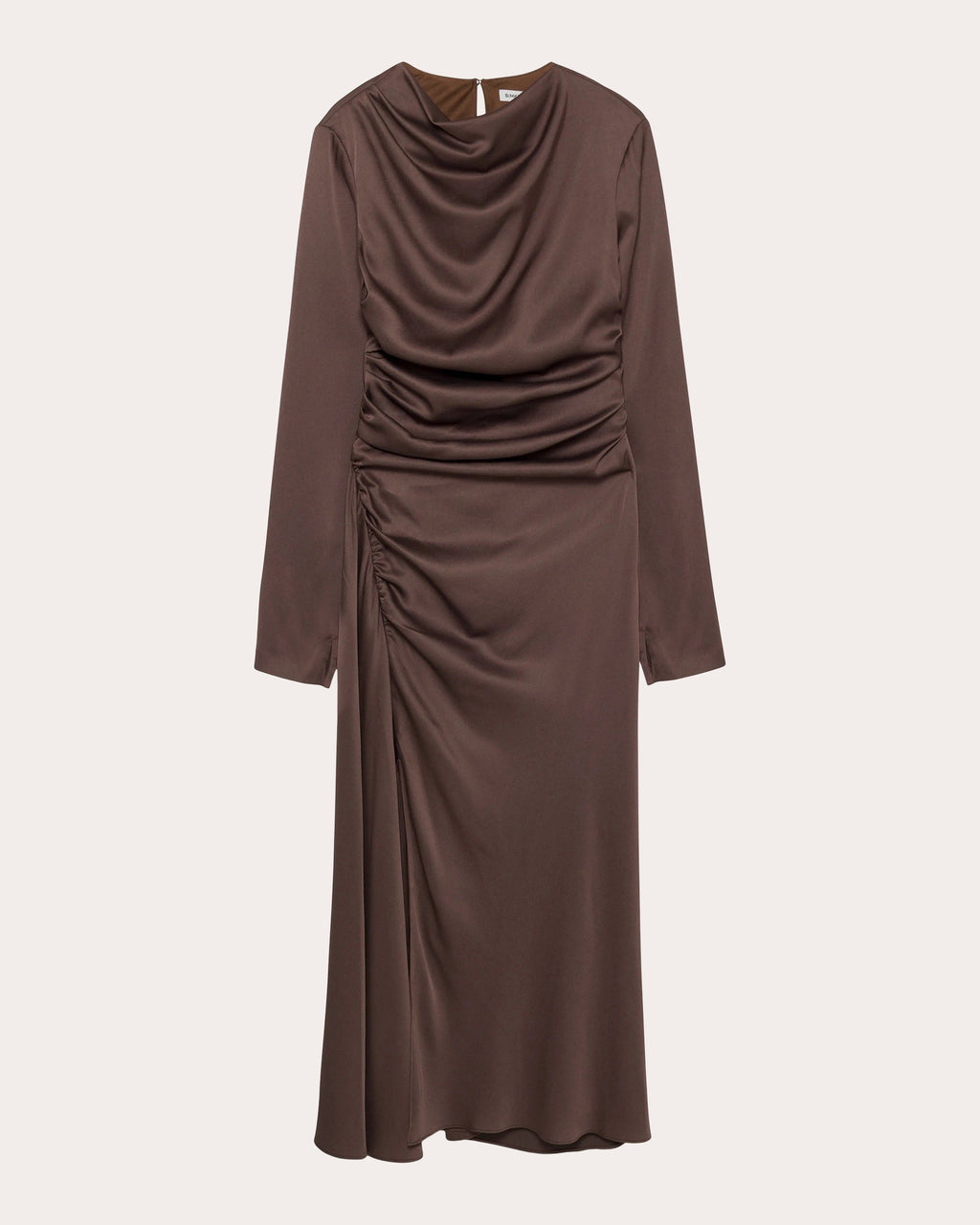 Odessa Satin Draped Midi Dress