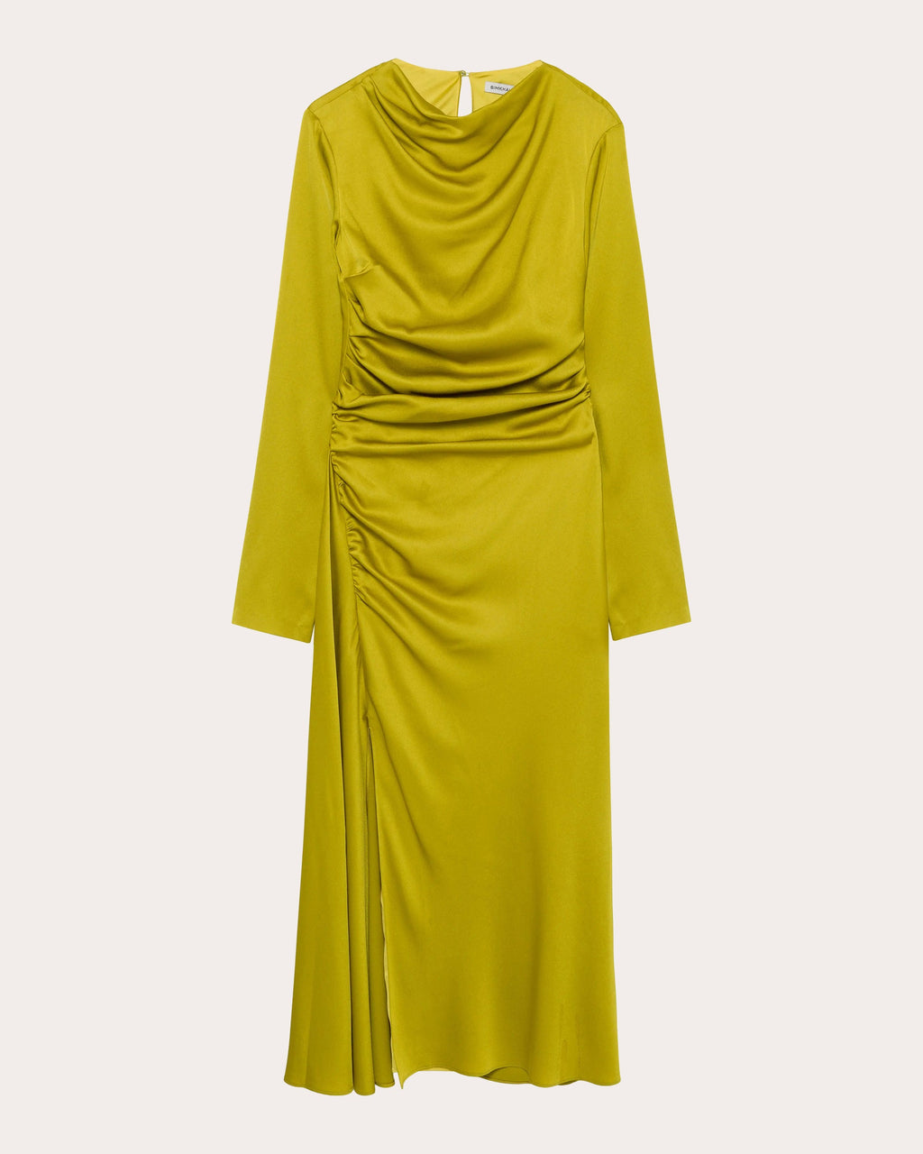 Odessa Satin Draped Midi Dress