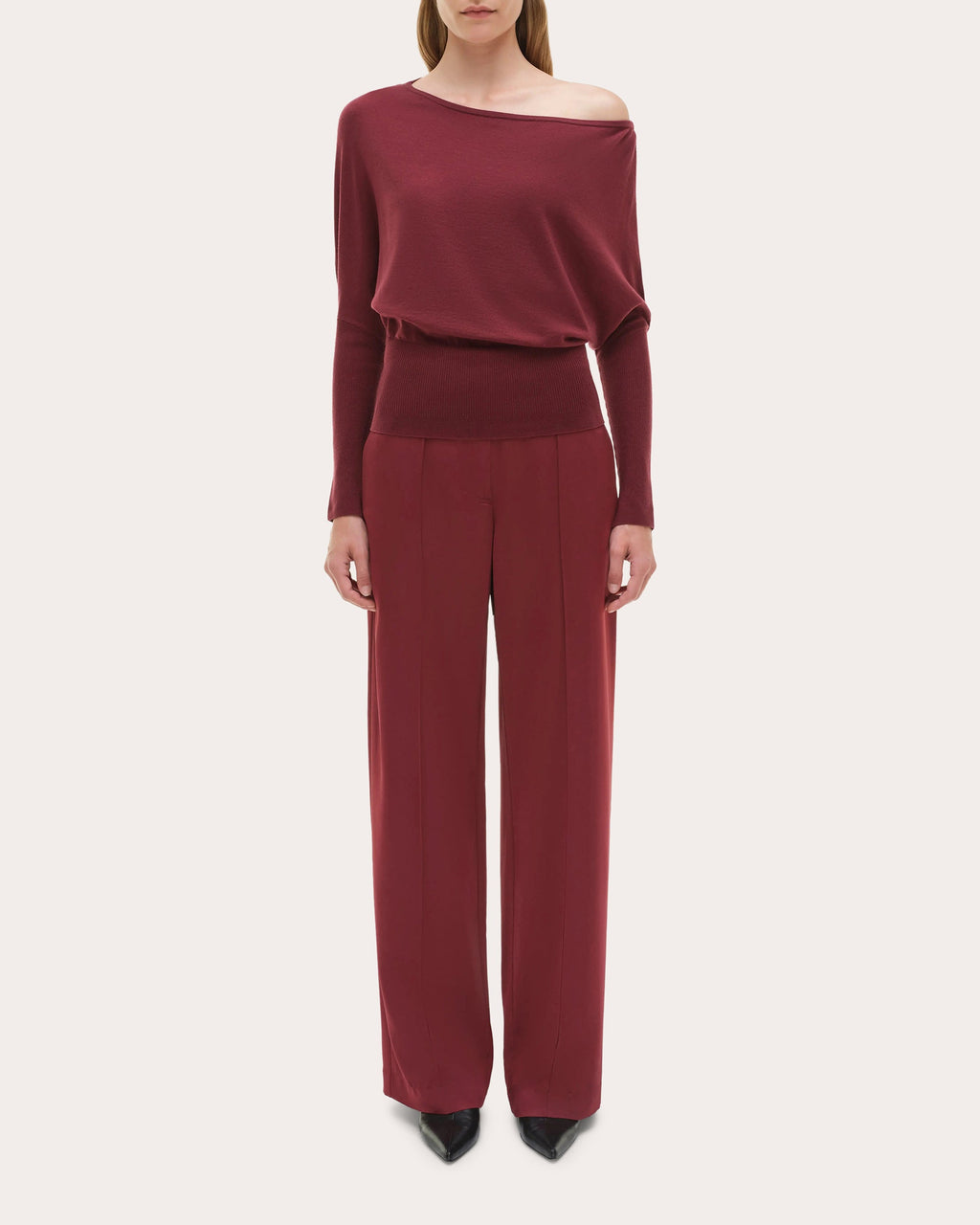 Lavina Knit Draped Asymmetric Sweater