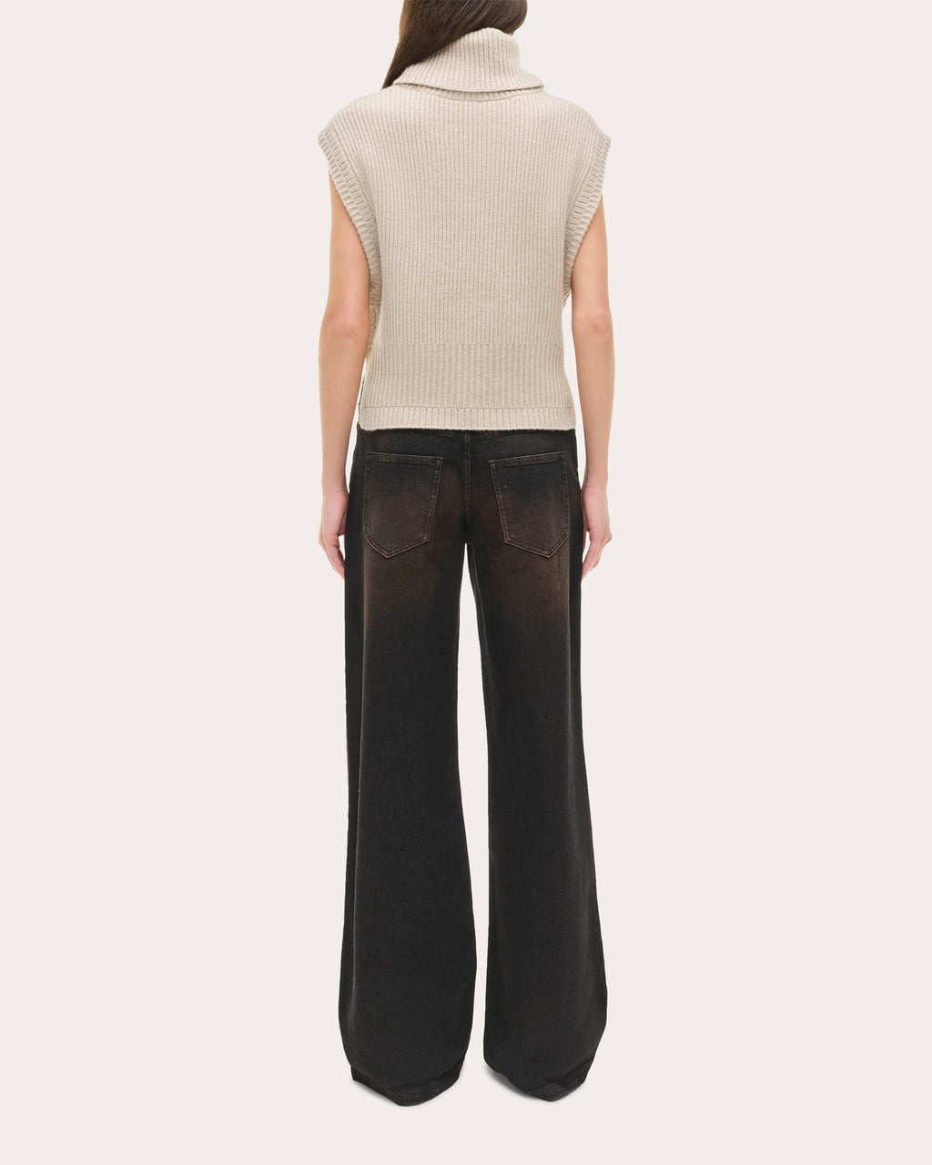 Maple Ribbed Wool Cashmere Turtleneck Sweater
