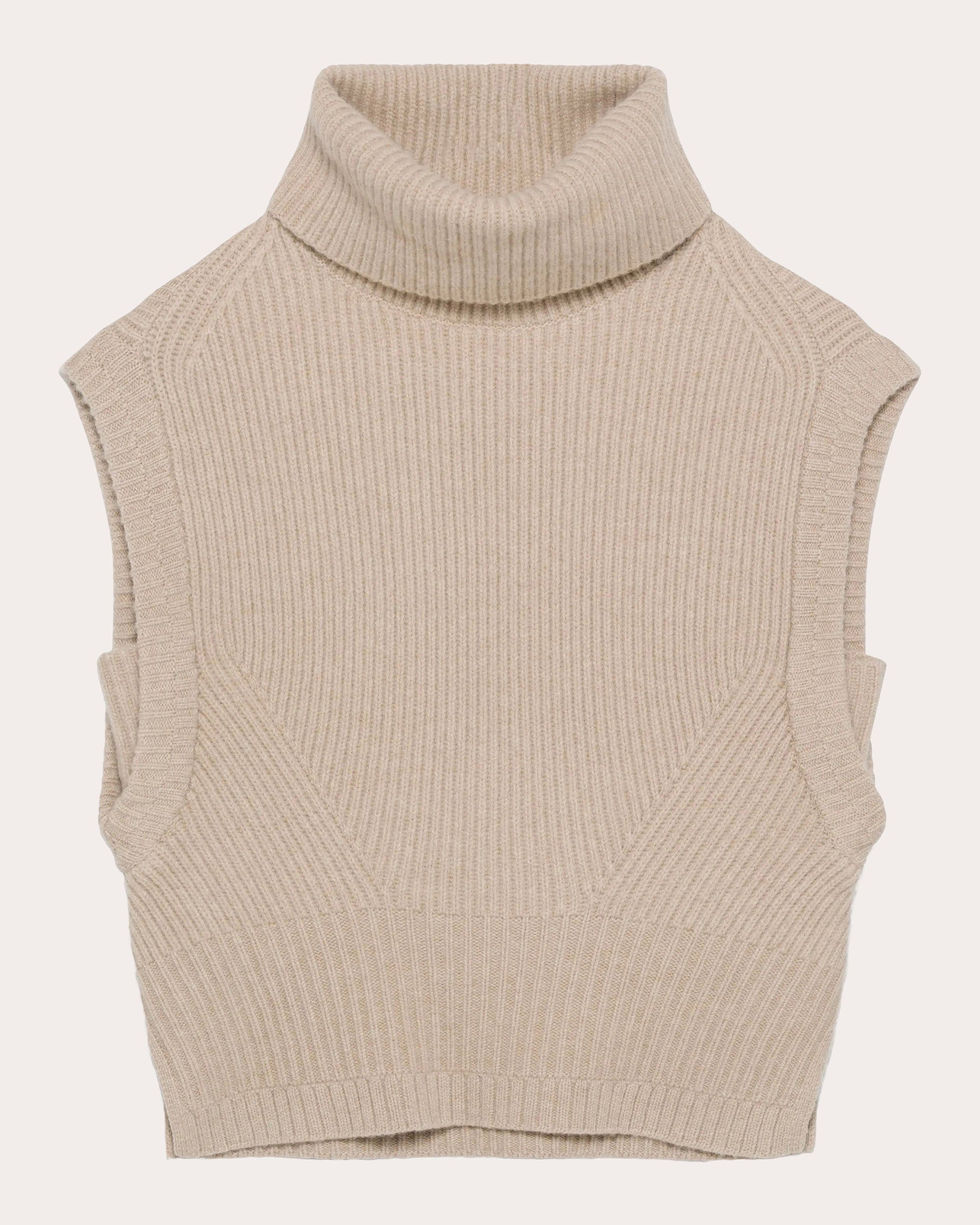Maple Ribbed Wool Cashmere Turtleneck Sweater