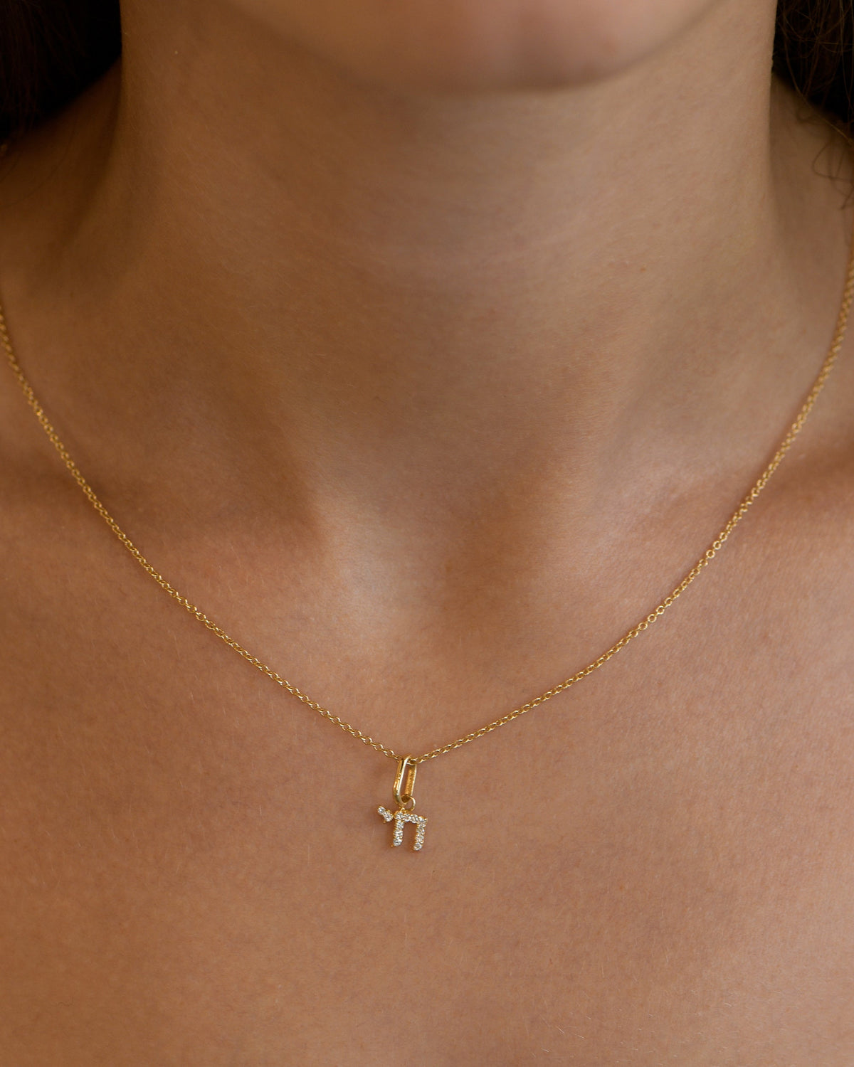 Diamond Pavé Mini Love Letter Chai Charm