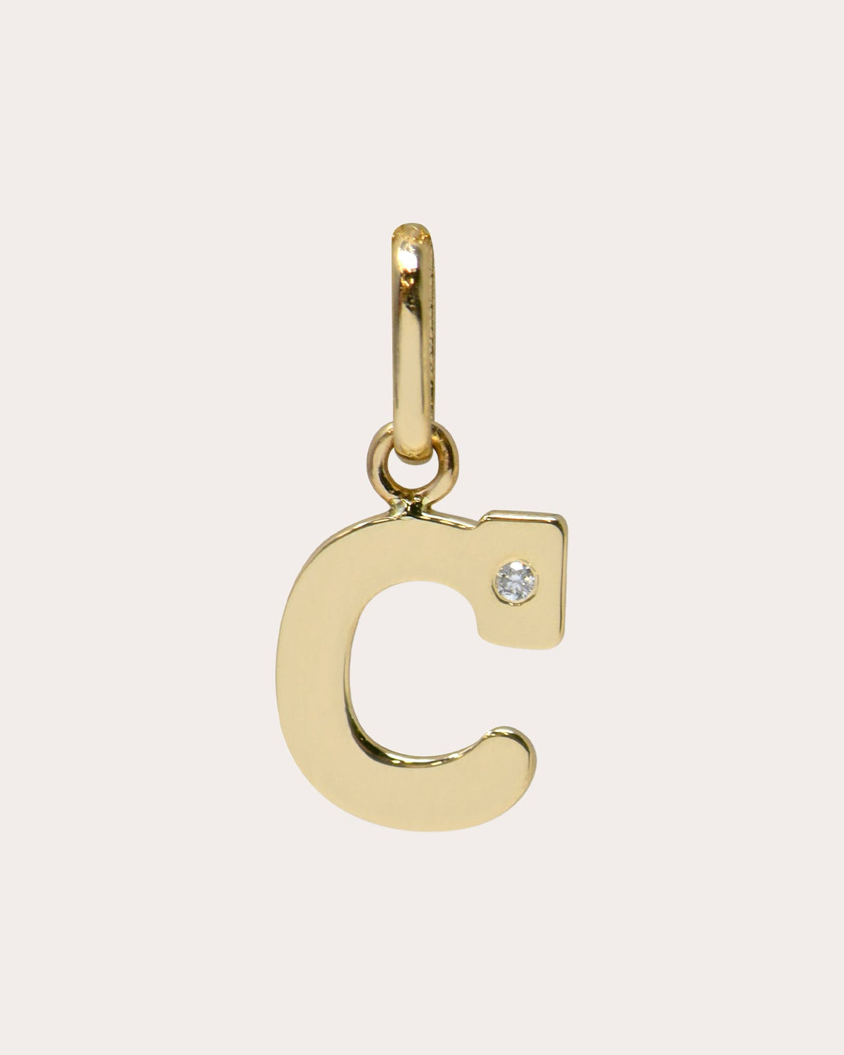 Diamond Love Letter Varsity C Charm
