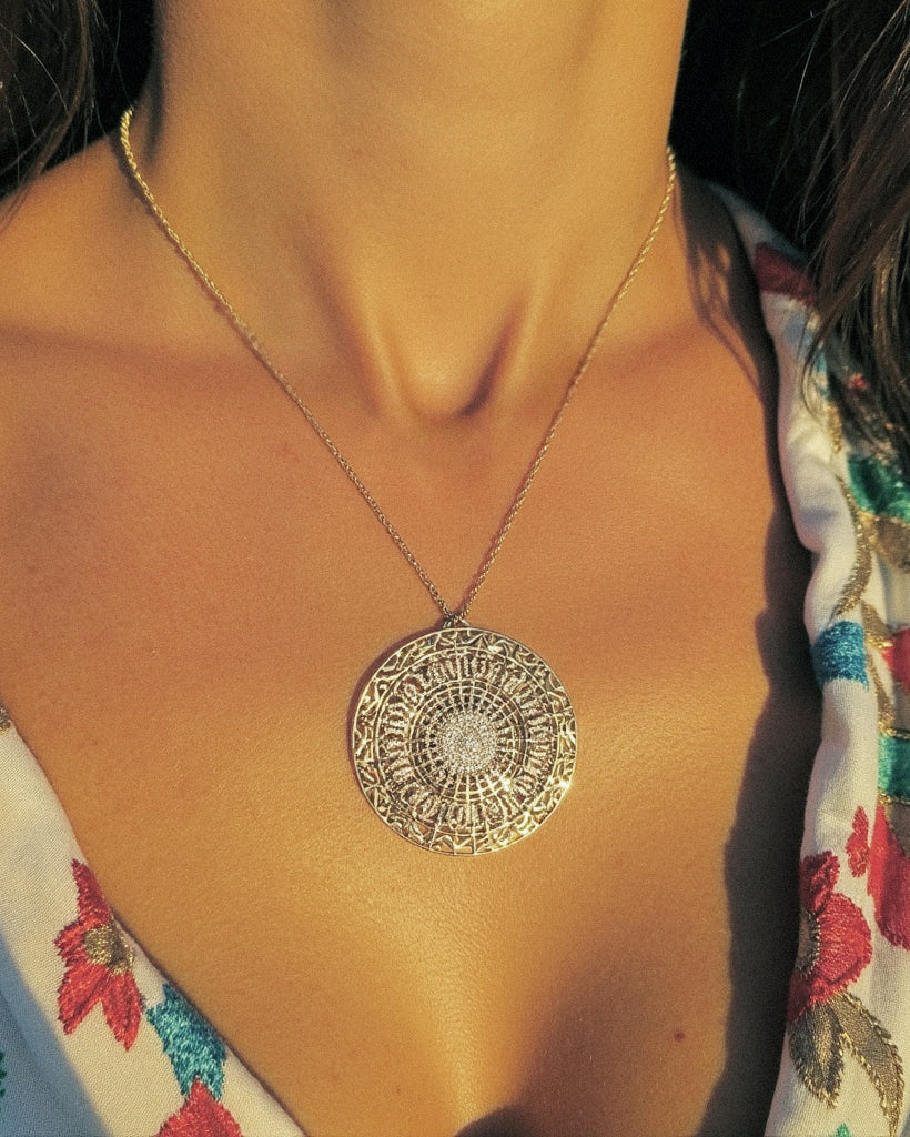 Diamond & 14k Gold 528Hz Pendant Necklace