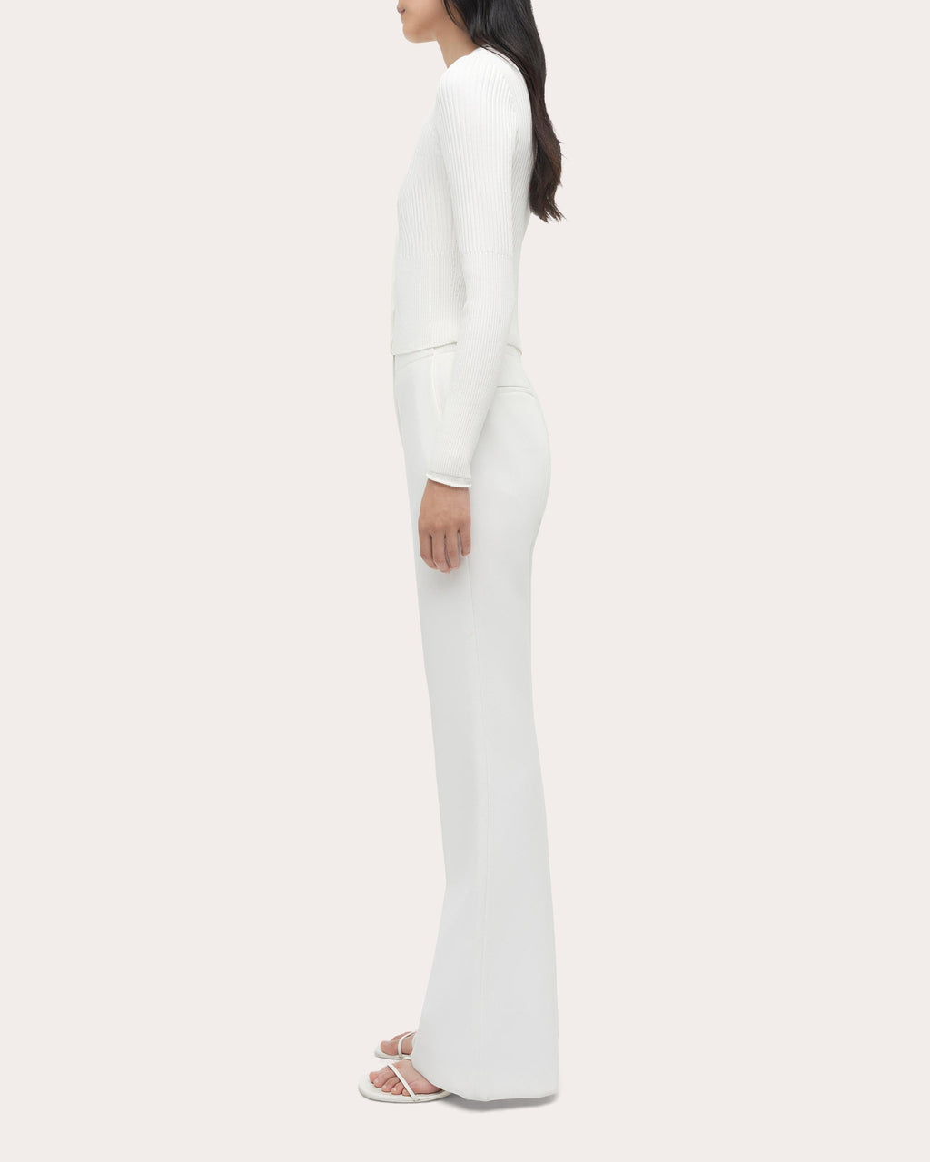 Ailany Rib Knit Shrunken Cardigan