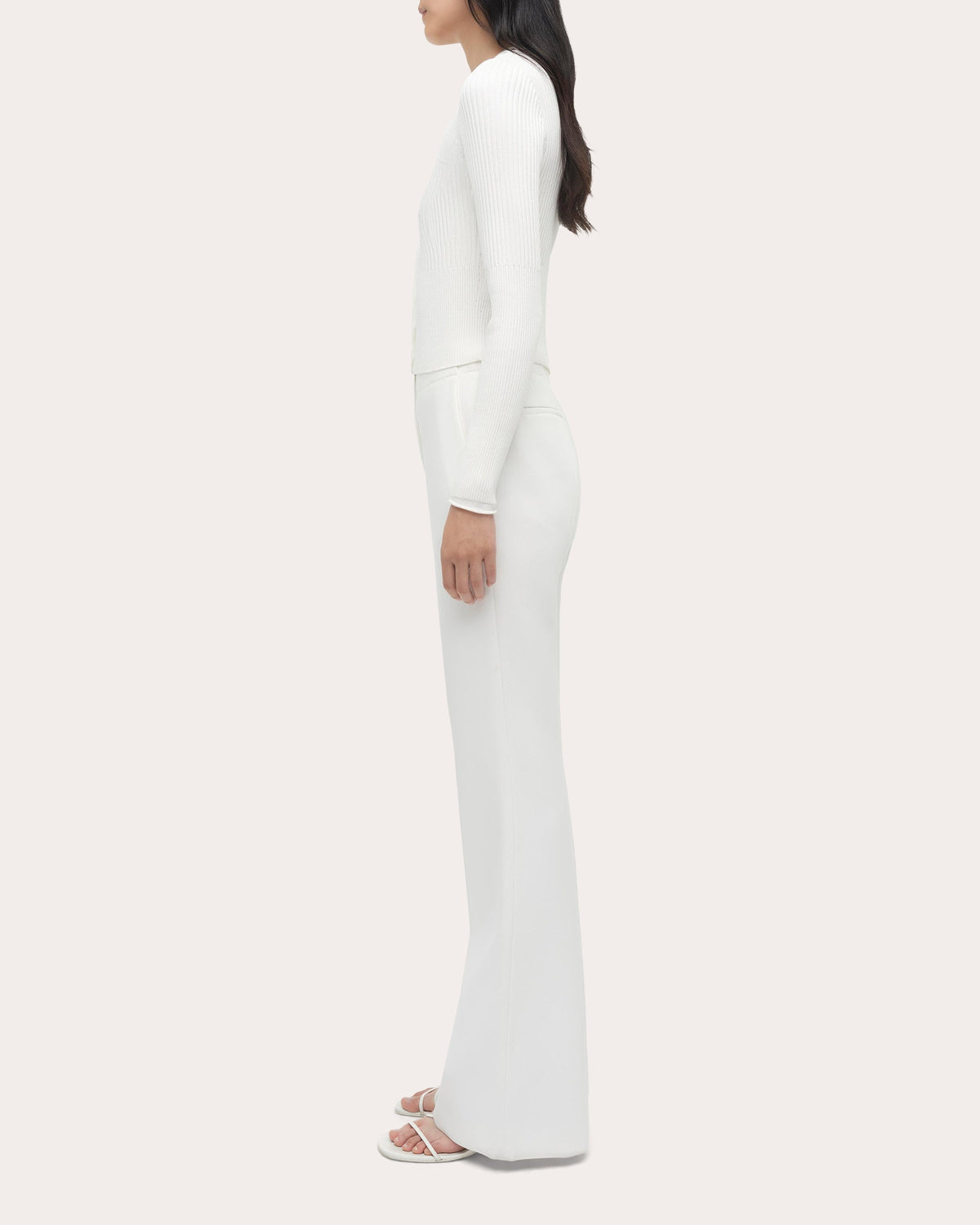 Ailany Rib Knit Shrunken Cardigan