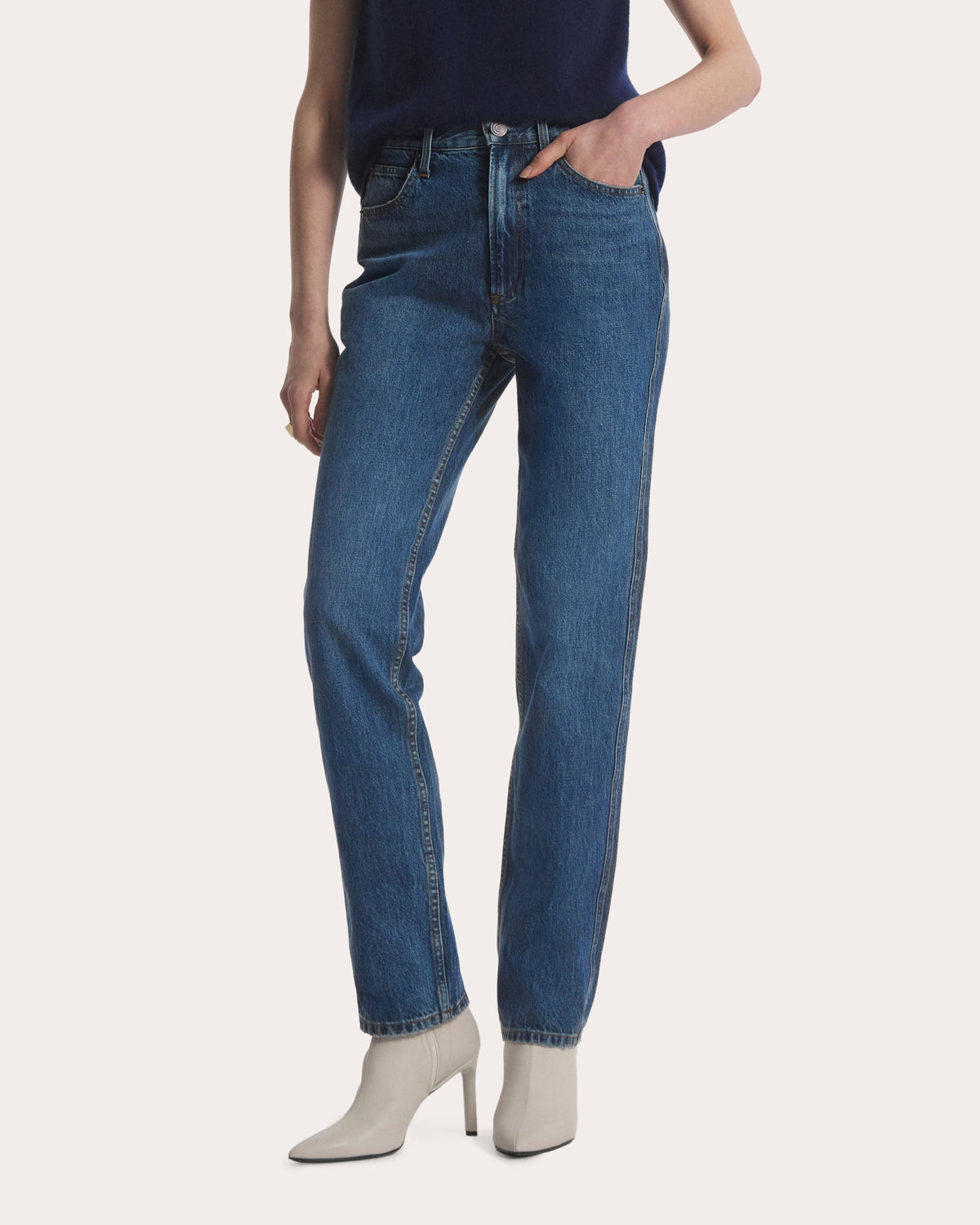 Tapered High-Rise Jeans