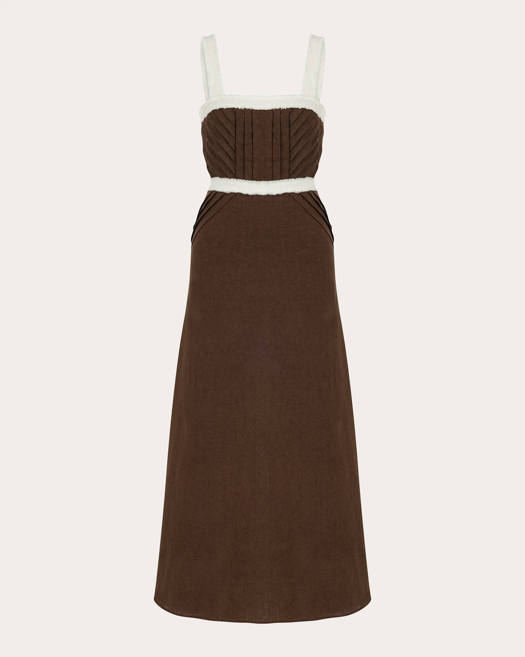Sicily Pintucked Linen Midi Dress