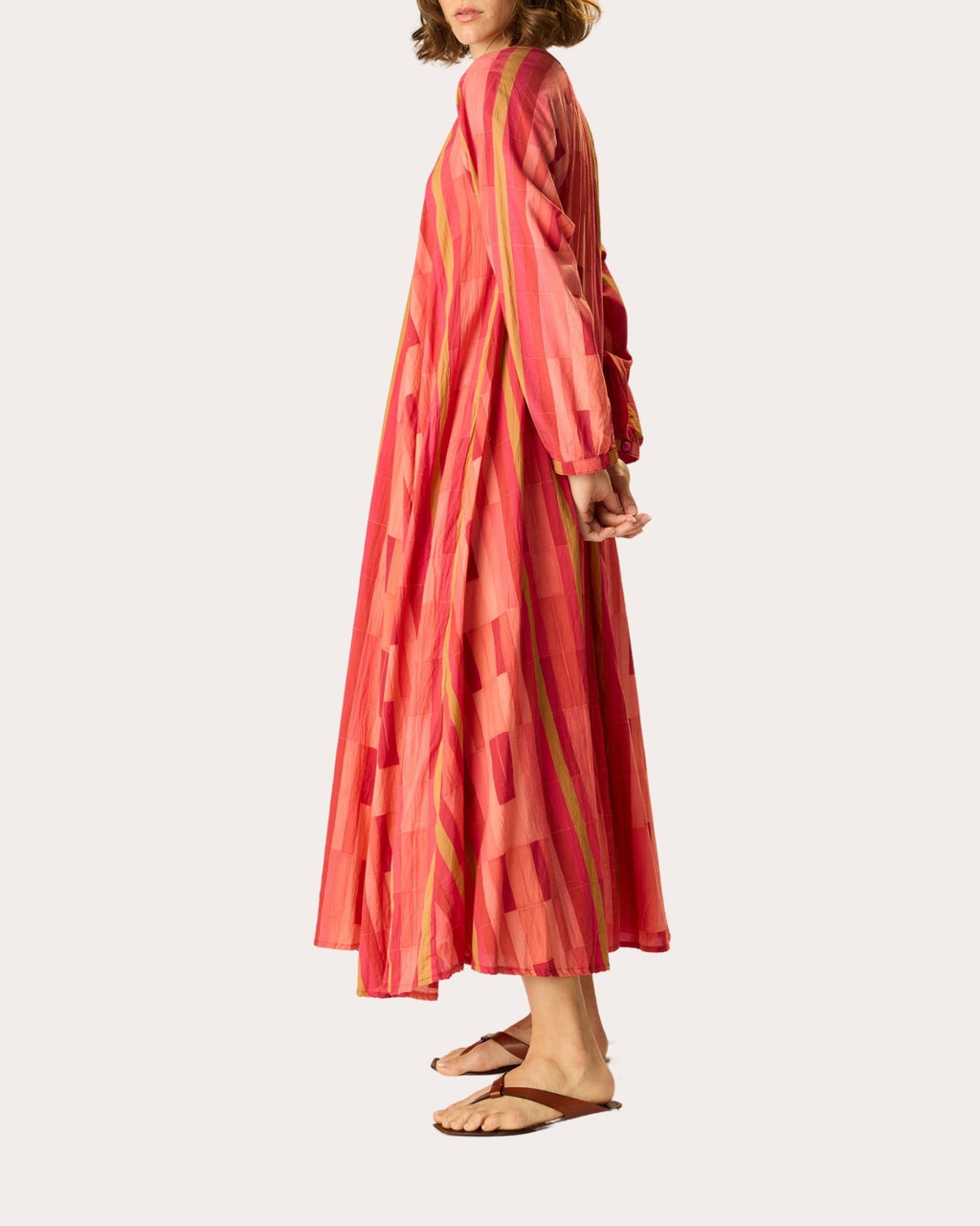 Fiore Cotton Pleated Maxi Dress
