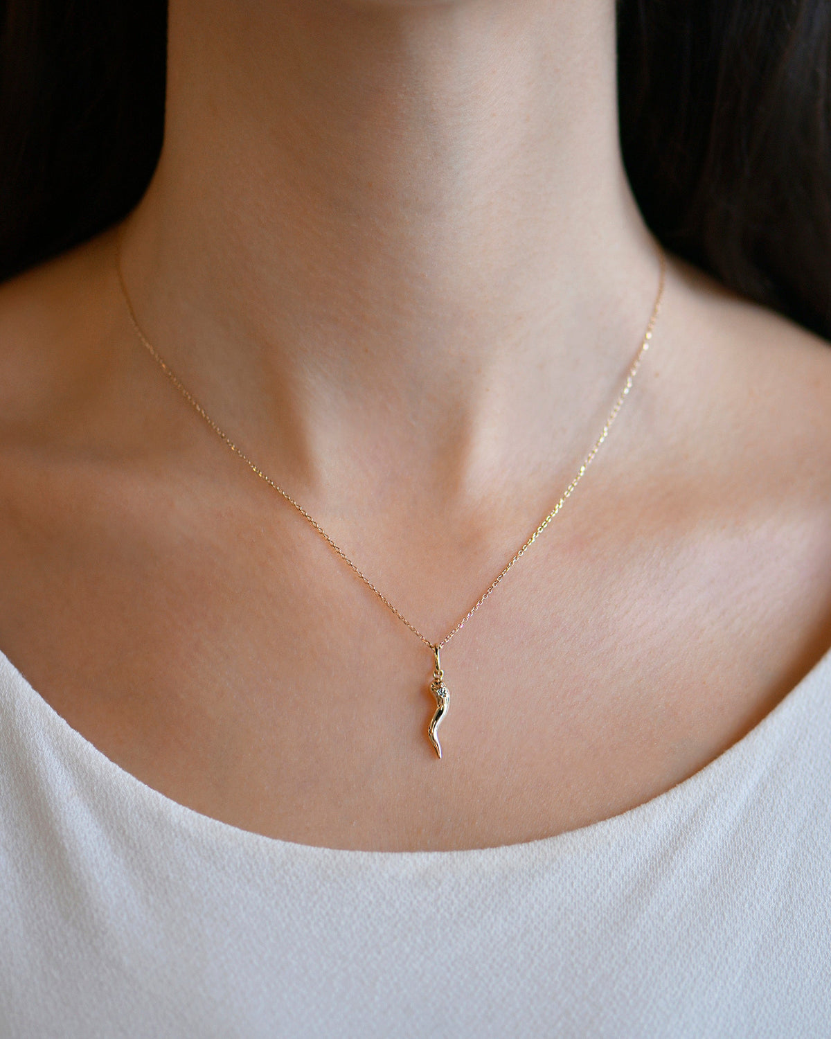 Diamond Aztec Cornicello Charm