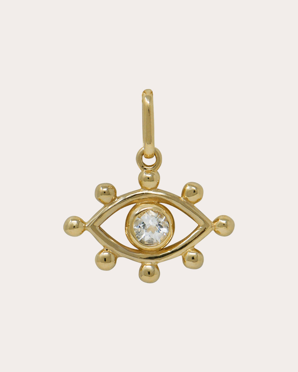 Topaz Dew Drop Evil Eye Charm