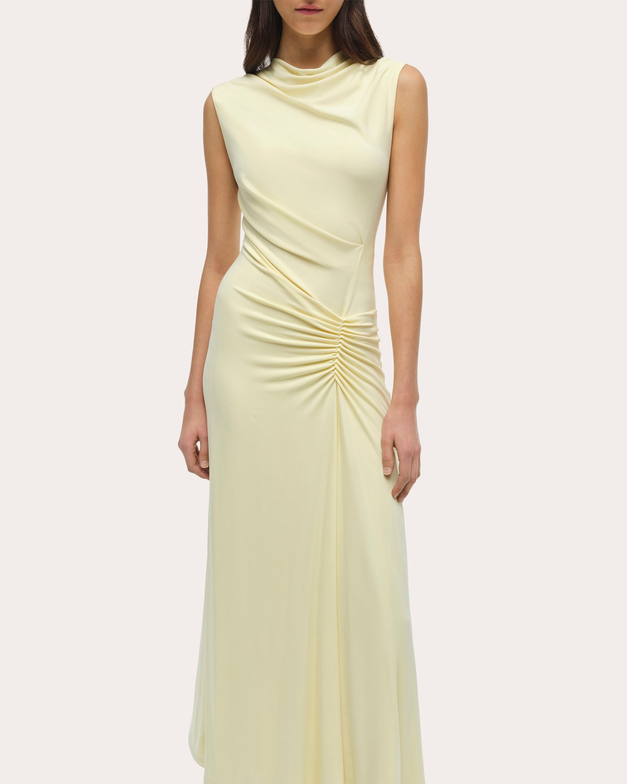Acacia Jersey Draped Maxi Dress