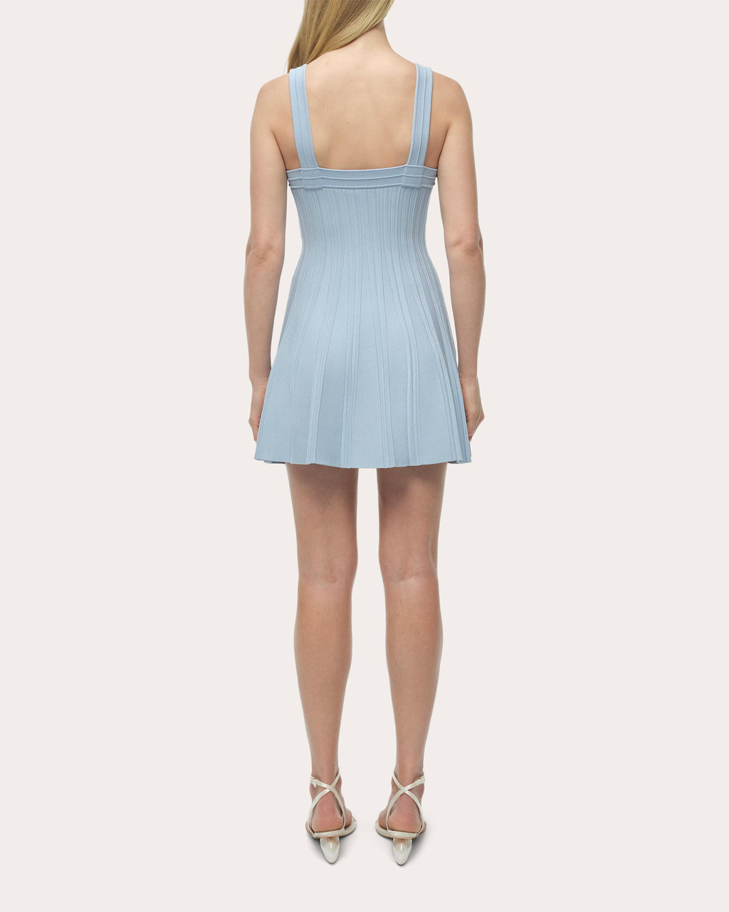 Indie Compact Knit Pleated Mini Dress