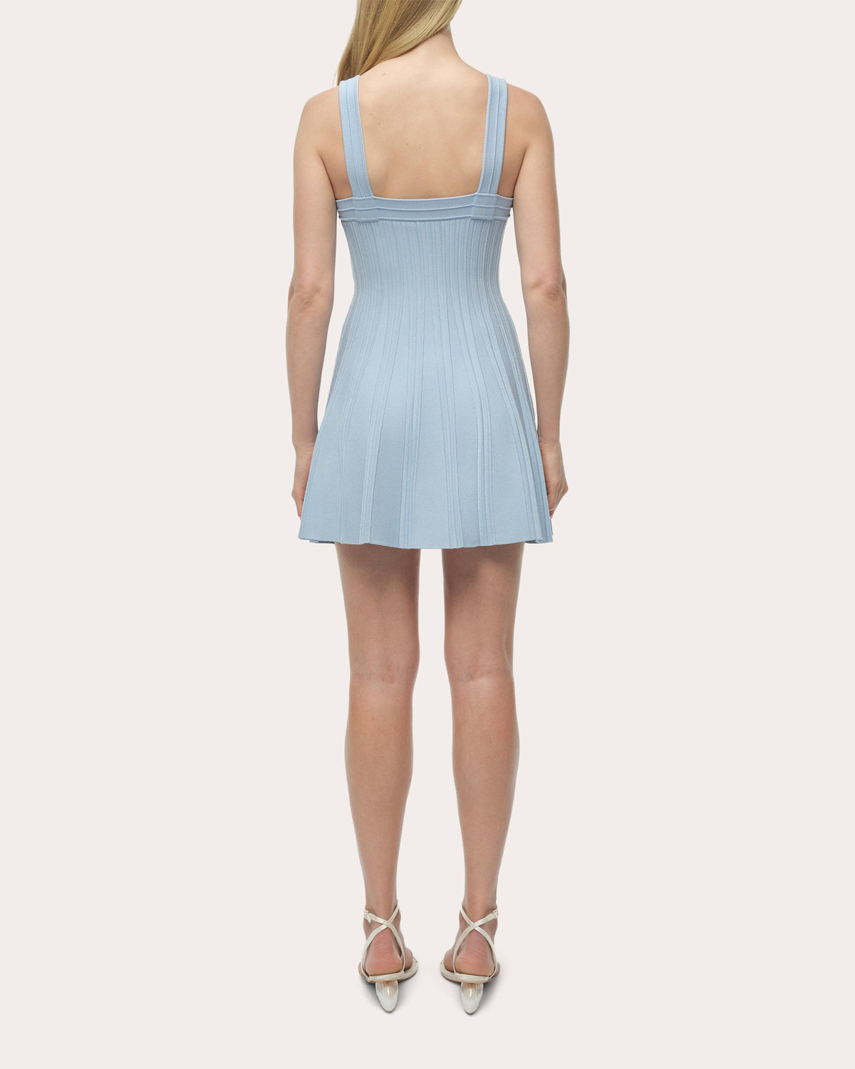 Indie Compact Knit Pleated Mini Dress