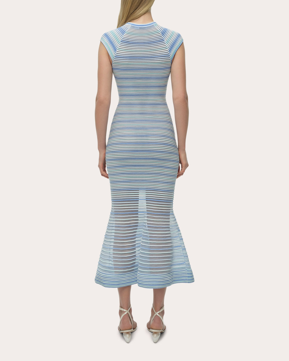 Danica Stripe Knit Mermaid Midi Dress
