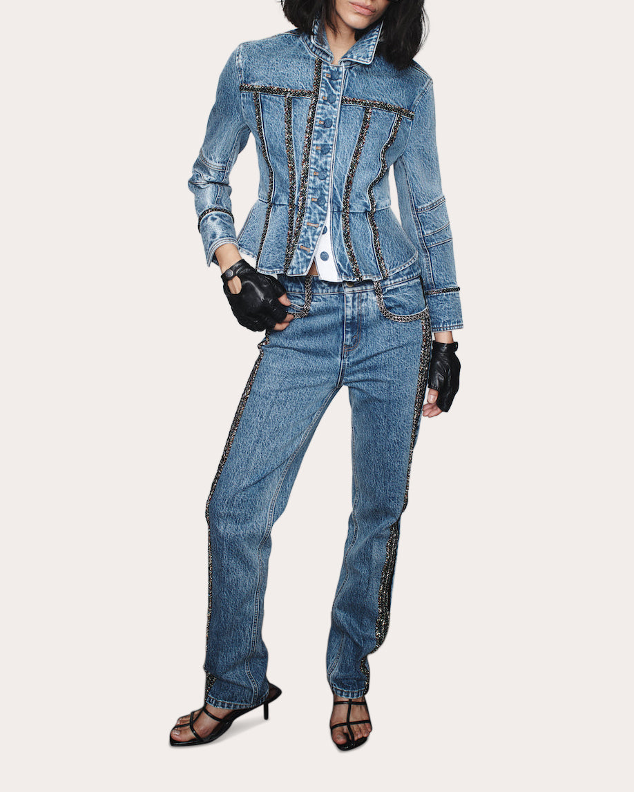 Arlo Beaded Skinny Jeans