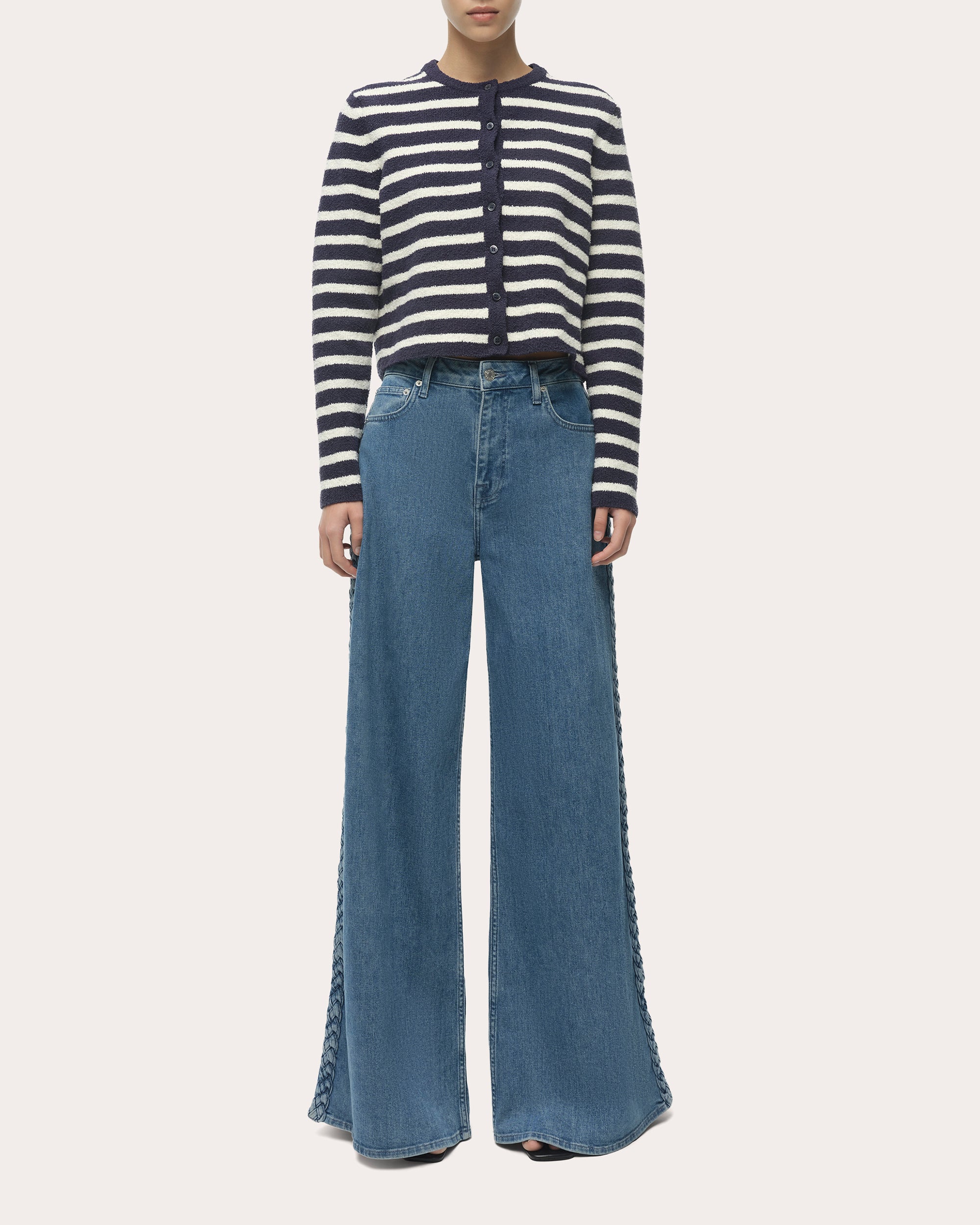 Booker Braided Straight-Leg Jeans