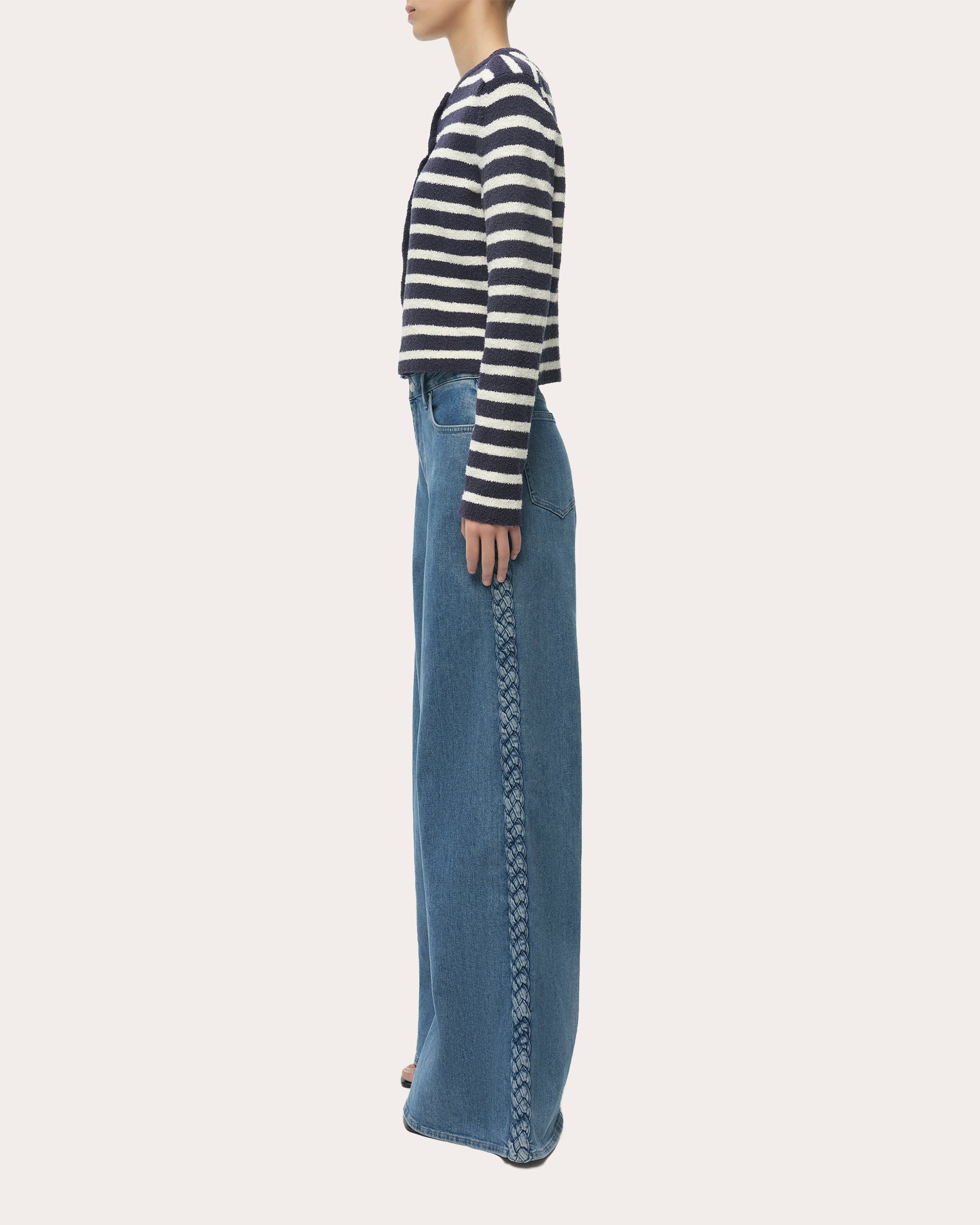 Booker Braided Straight-Leg Jeans