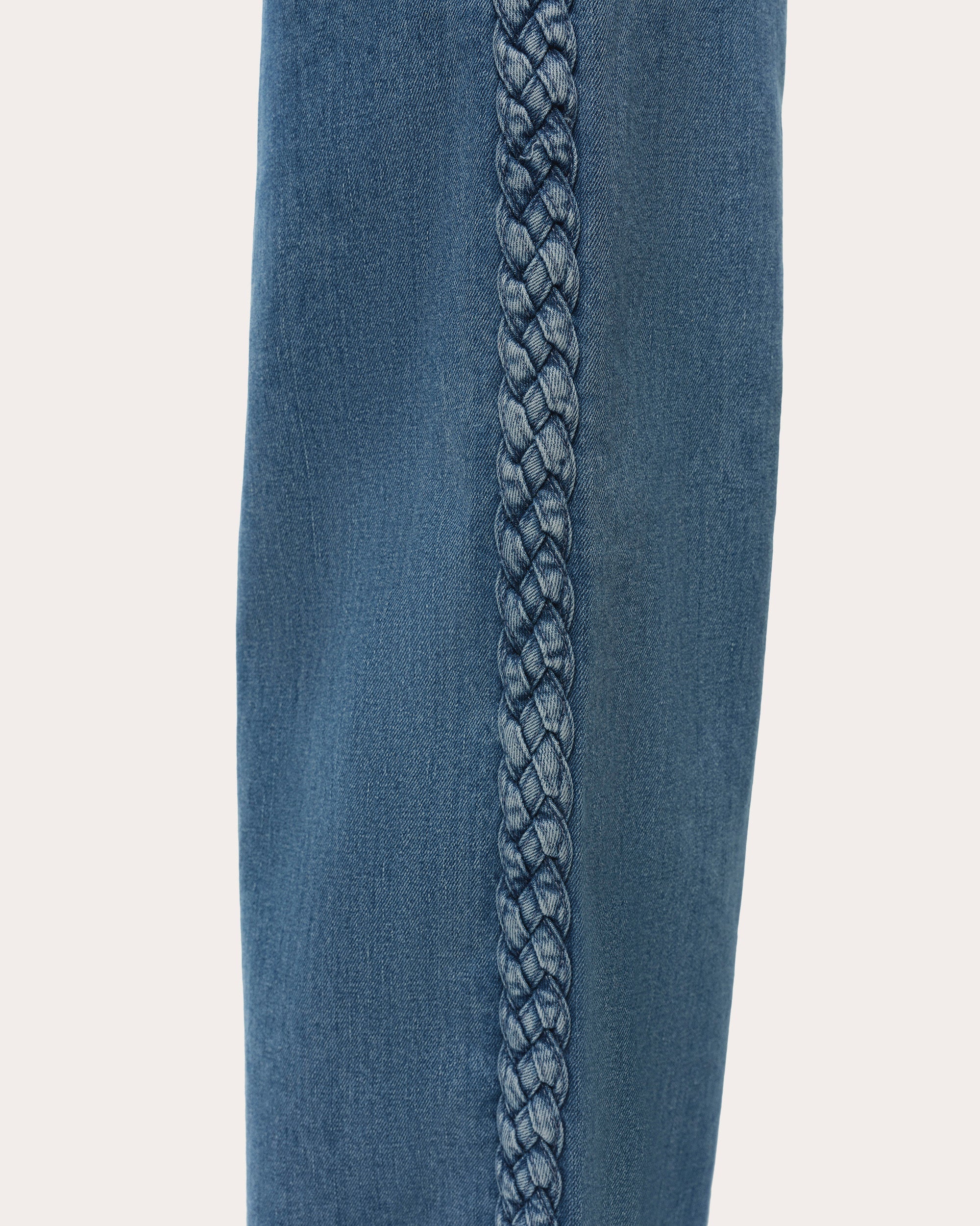 Booker Braided Straight-Leg Jeans