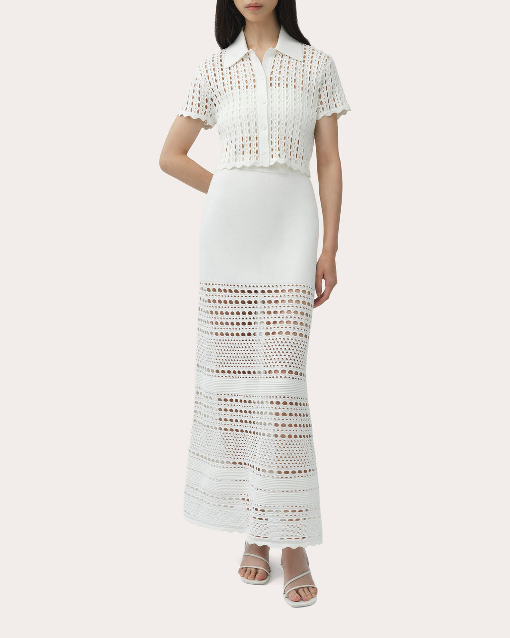 Westly Eyelet Stitch Maxi Skirt