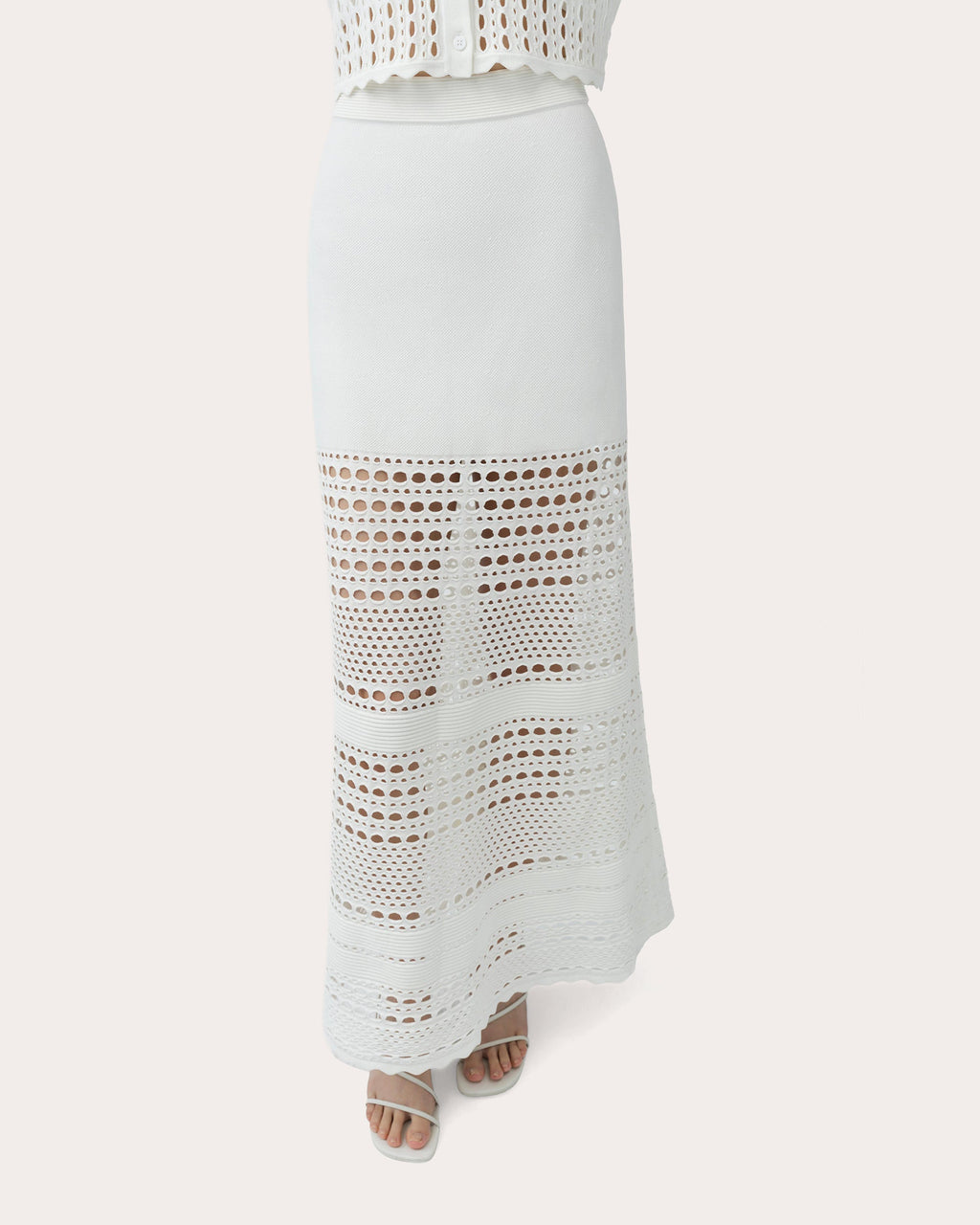 Westly Eyelet Stitch Maxi Skirt