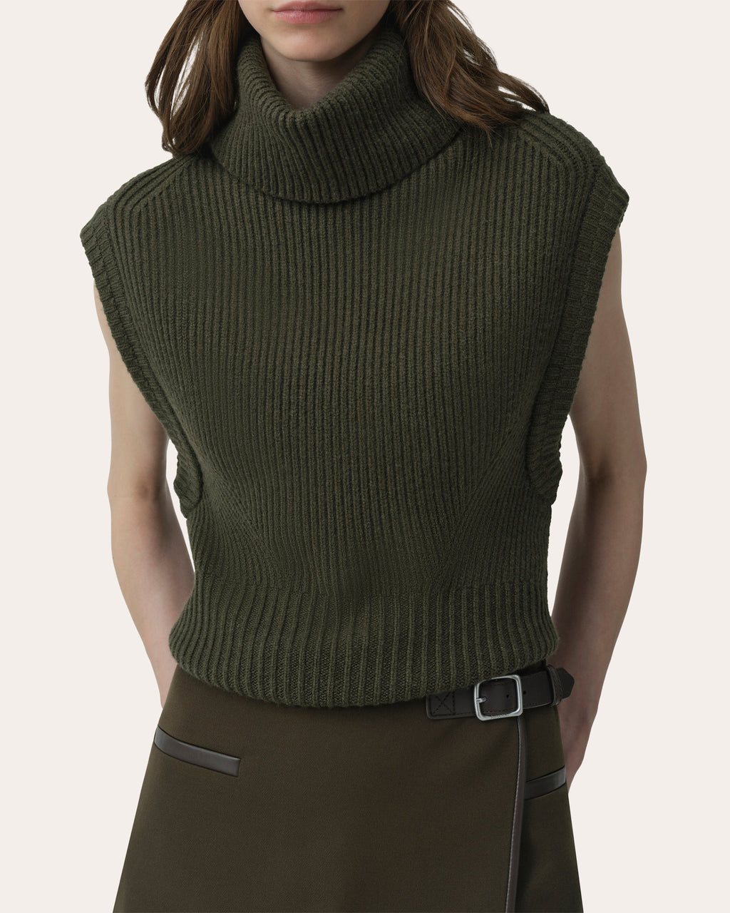 Maple Wool Knit Turtleneck Top