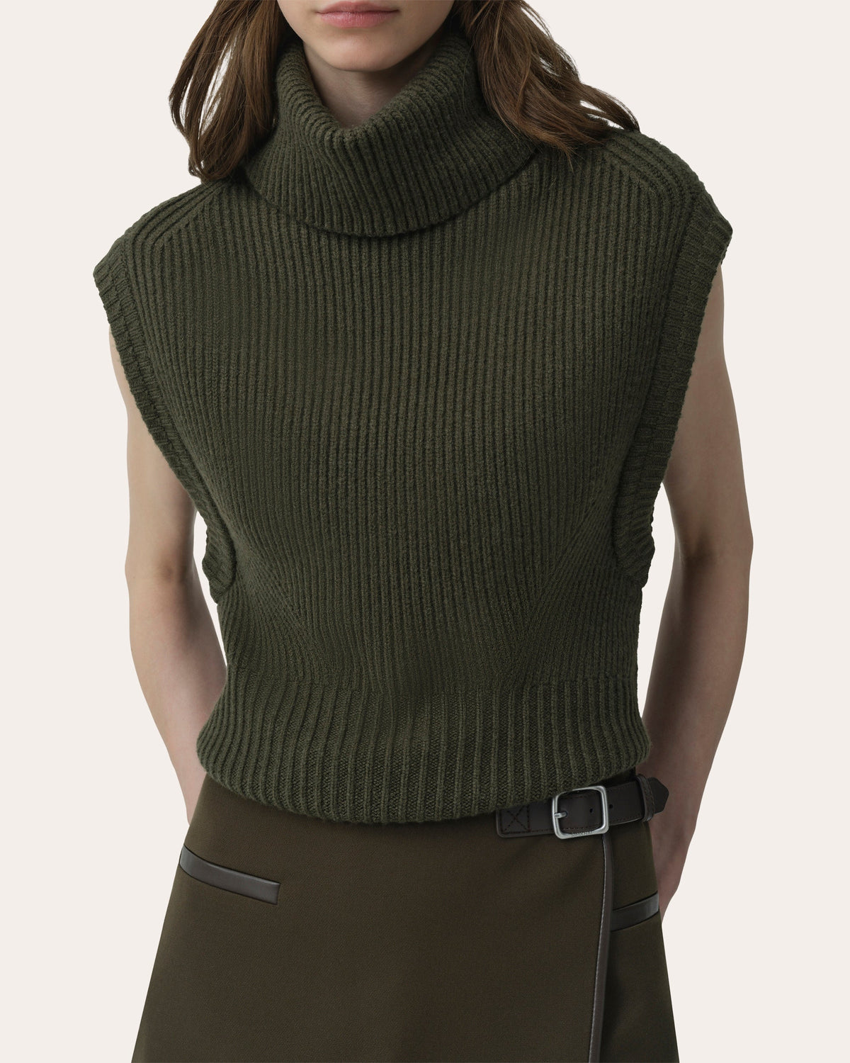 Maple Wool Knit Turtleneck Top
