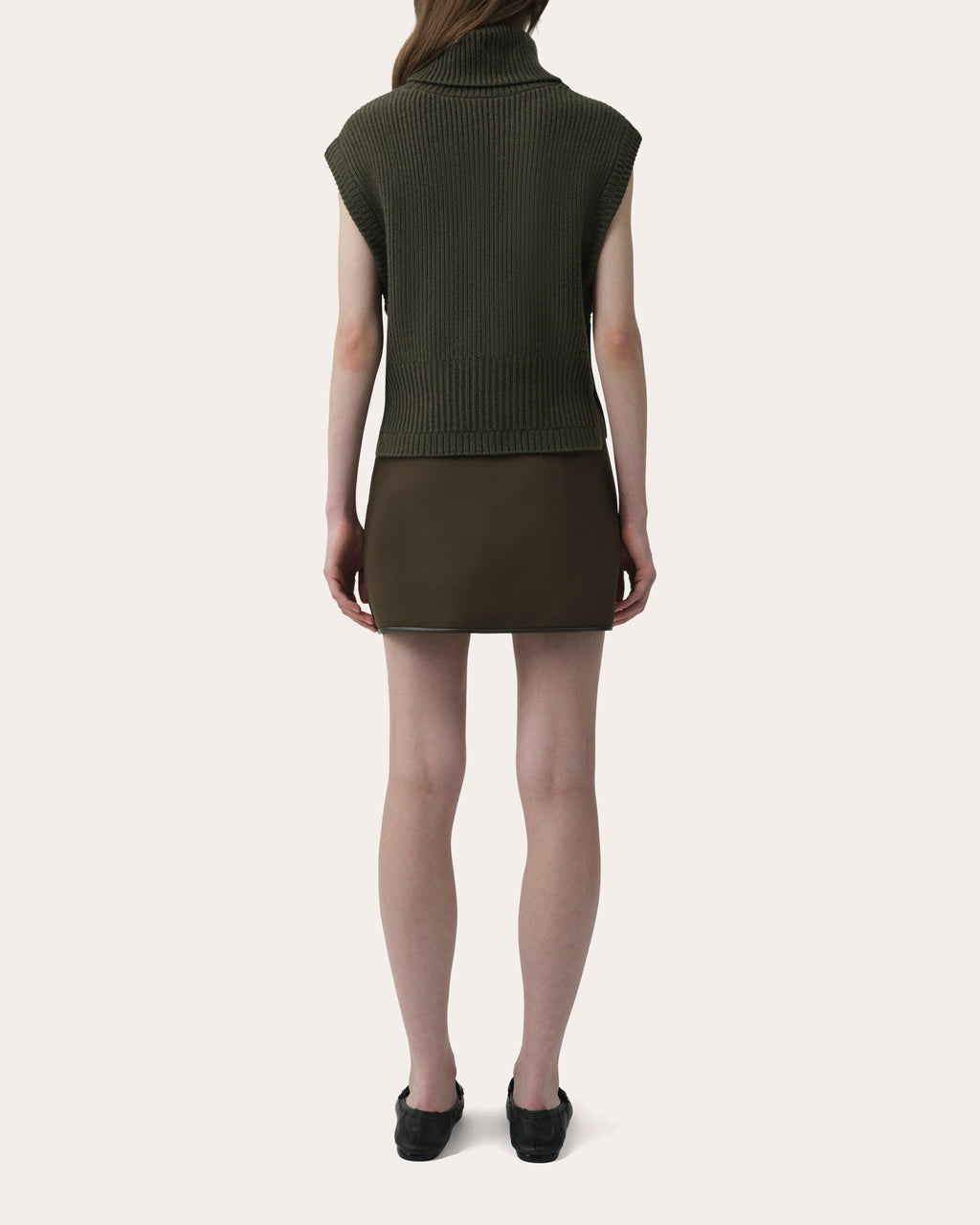 Maple Wool Knit Turtleneck Top