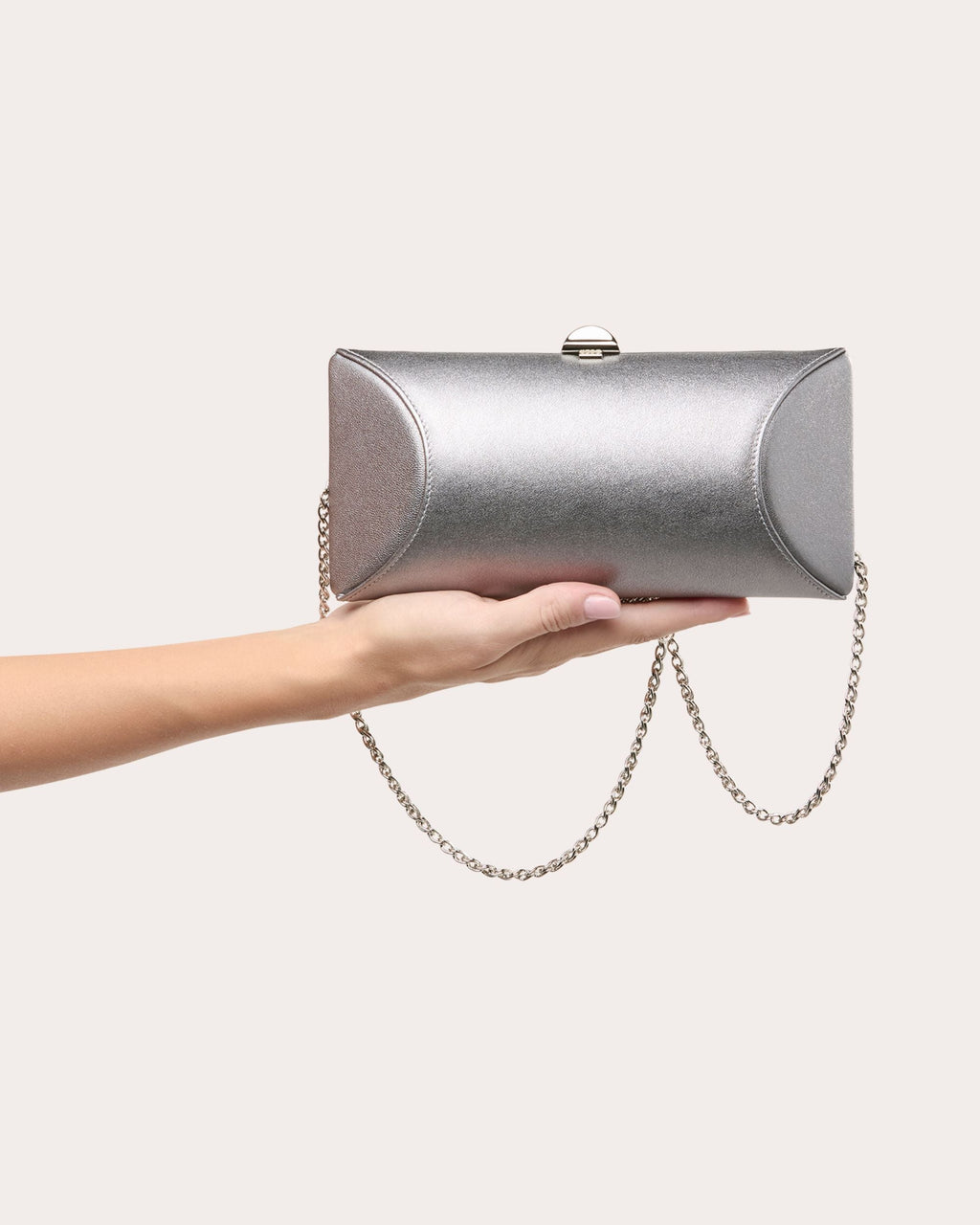 Tube Plus Metallic Leather Clutch