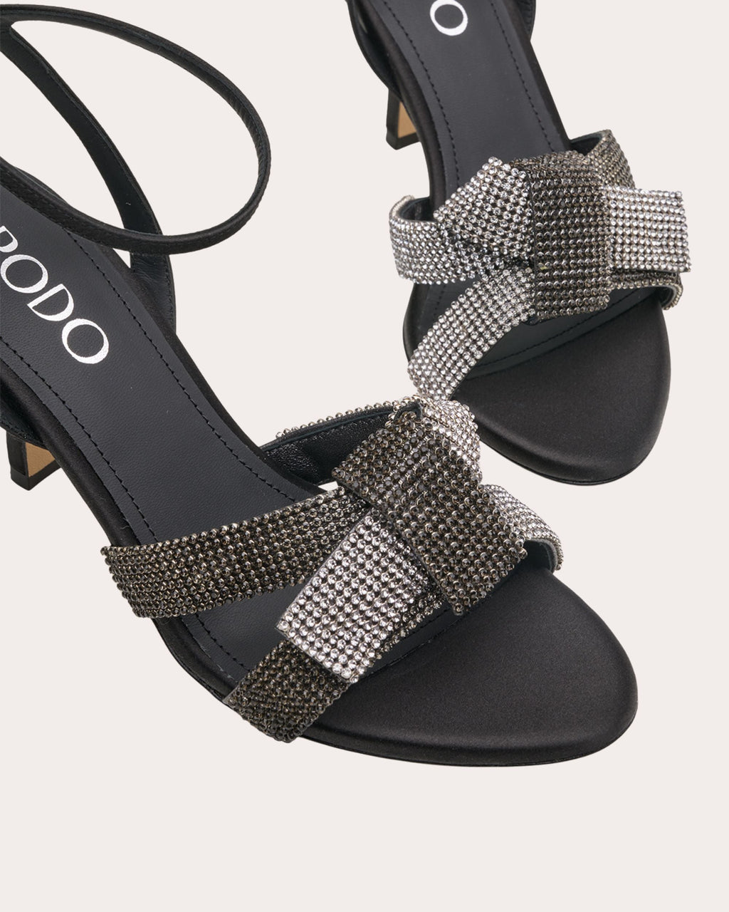 Marlena 80 Crystal Satin Knotted Sandal