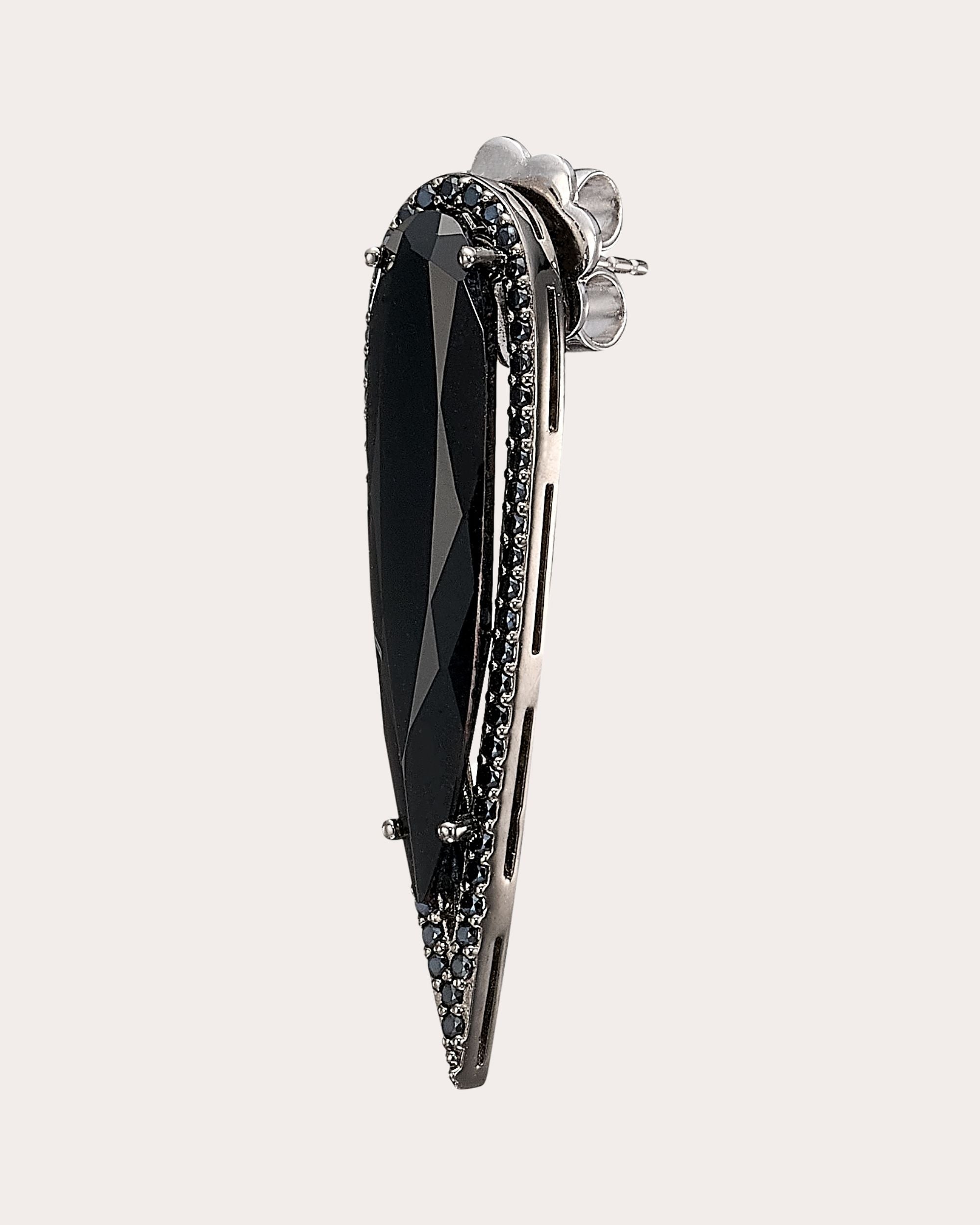 Black Diamond Glimmer Drop Earrings