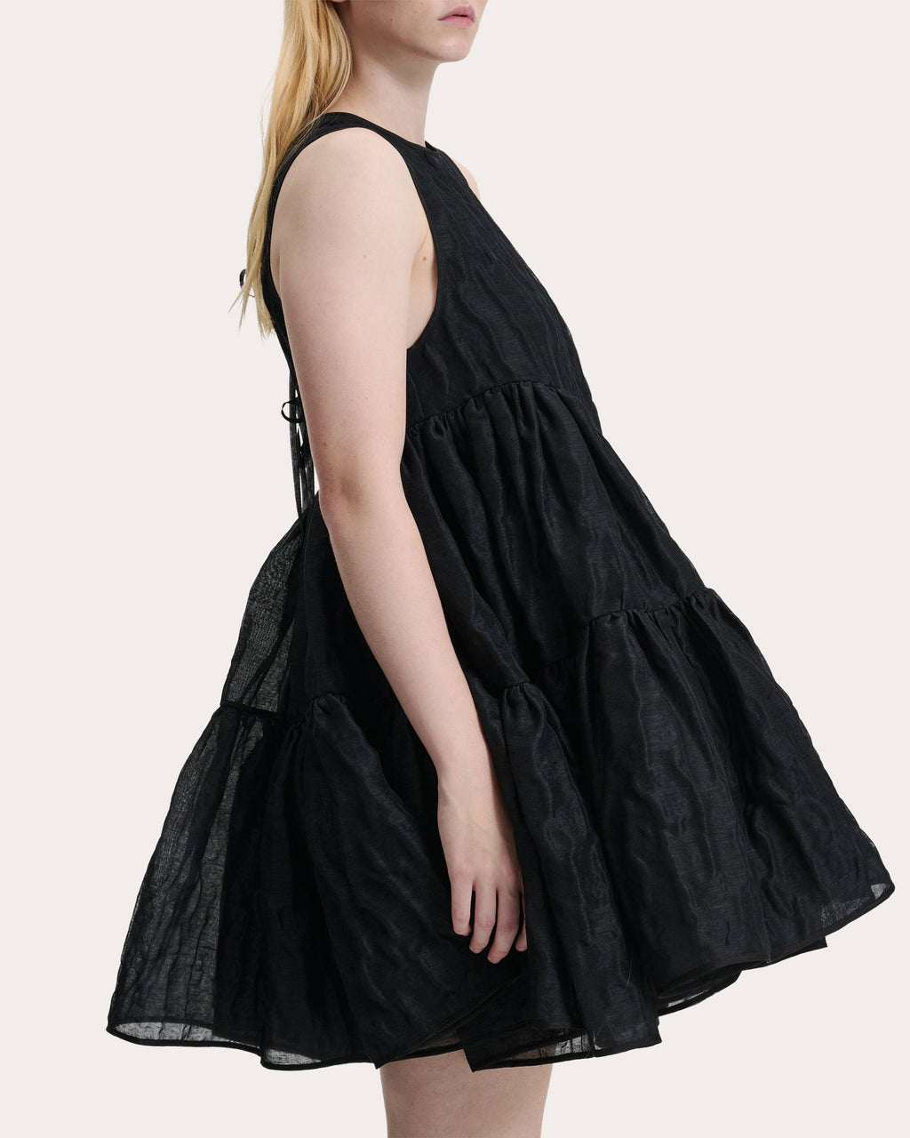 Abigail Tiered Jacquard Mini Dress