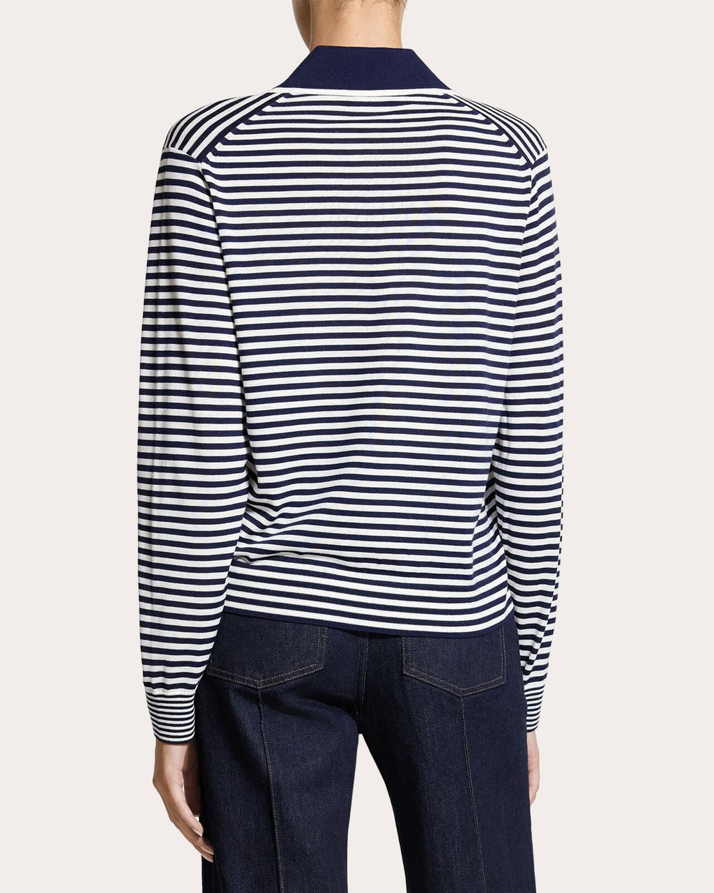 Stripe Wool Boyfriend Polo