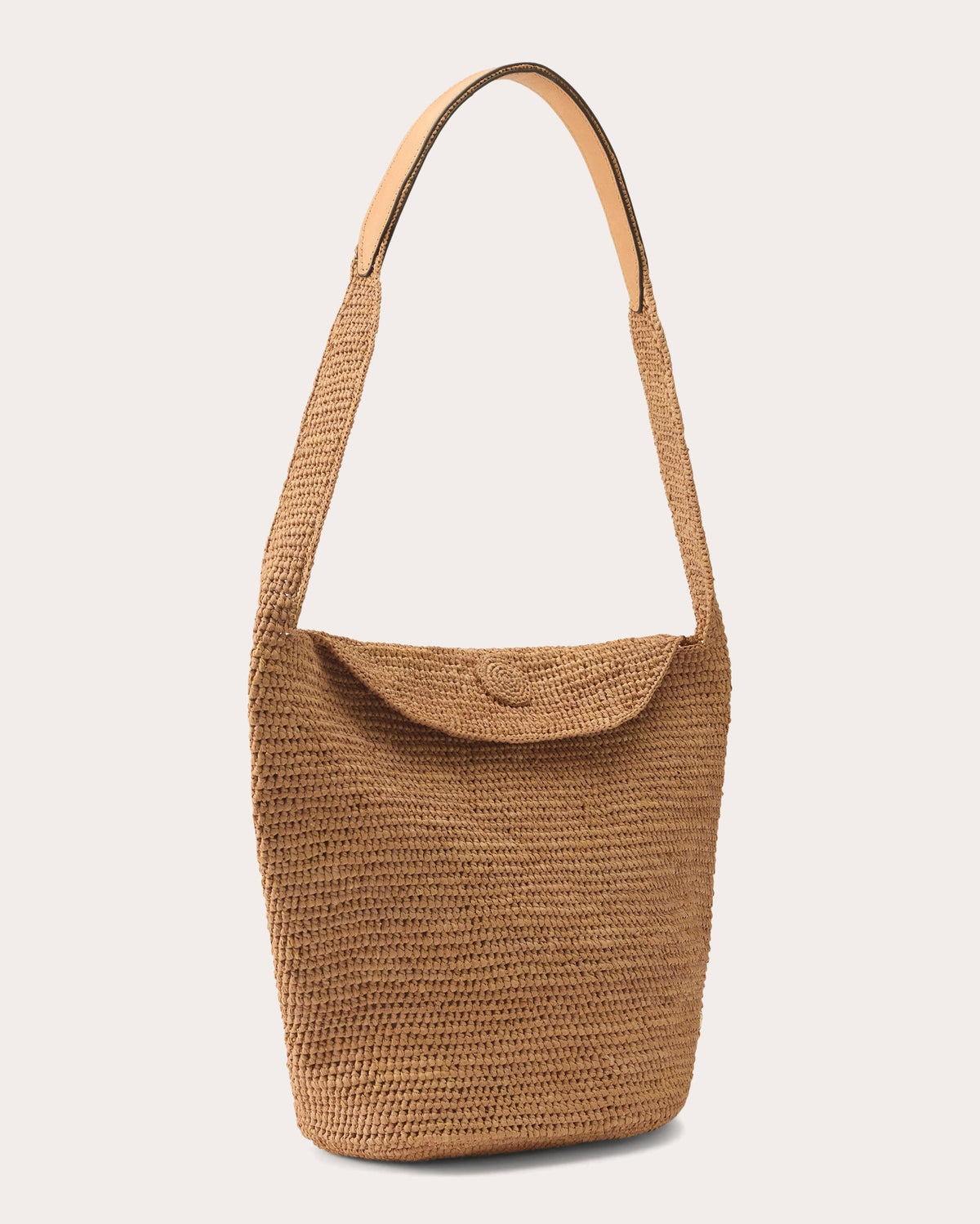 Yala Crocheted Raffia Drawstring Sac Bag