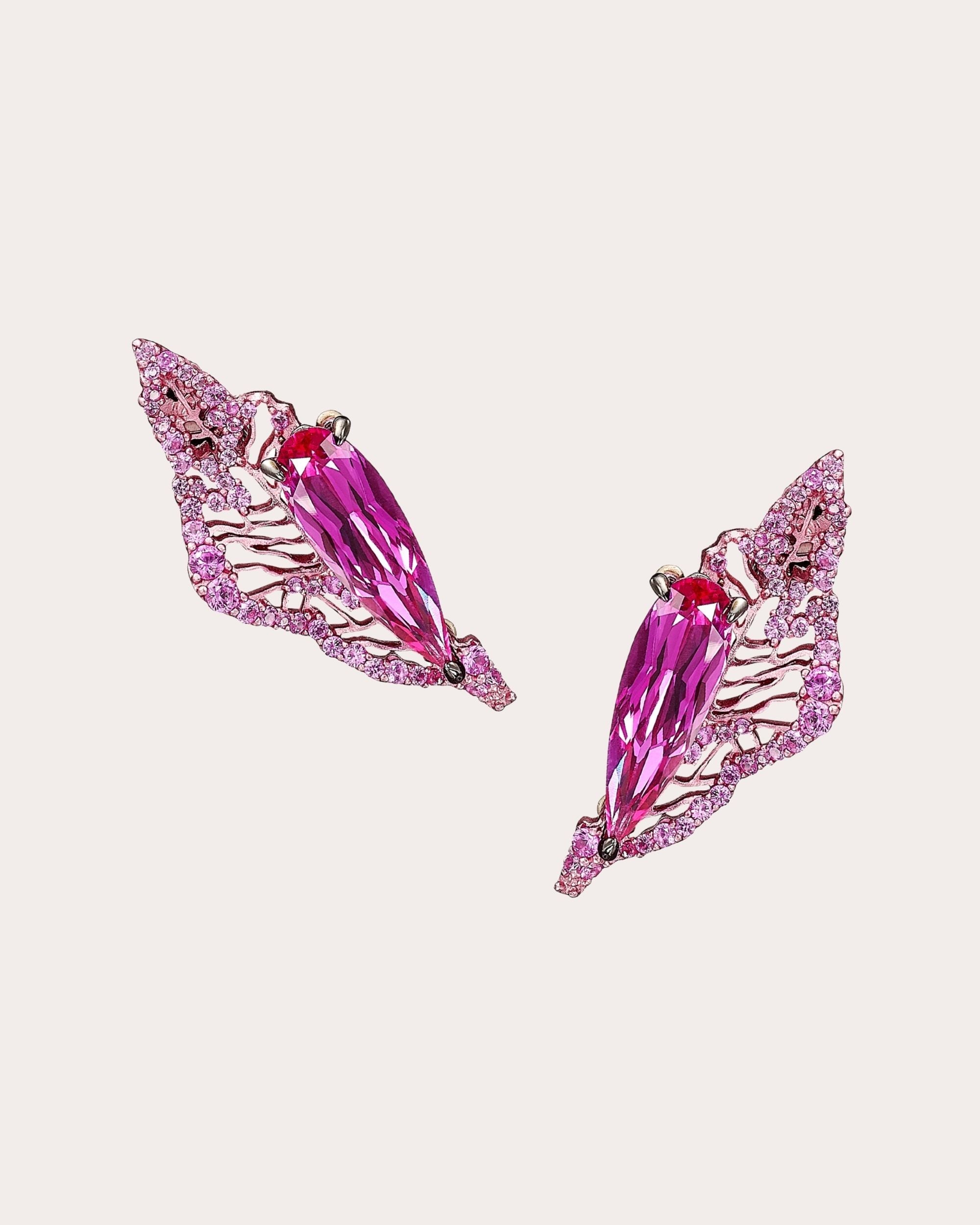 Pink Sapphire Halia Stud Earrings