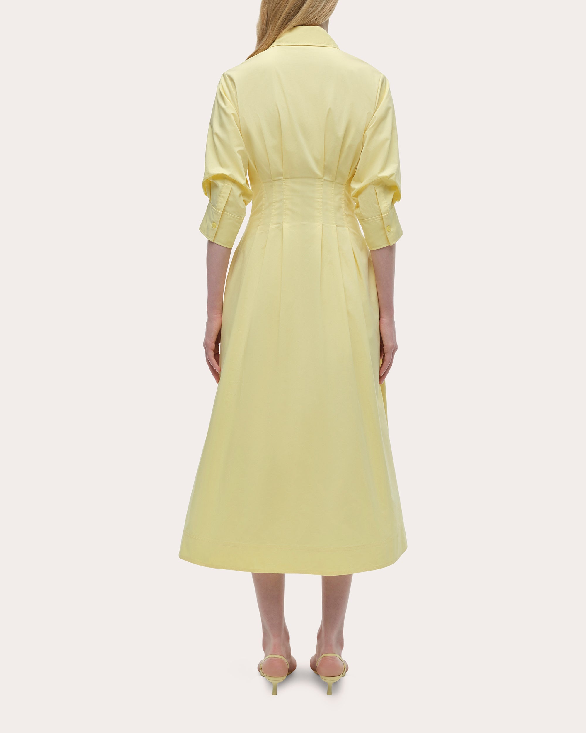 Jazz Poplin Pintuck Midi Dress