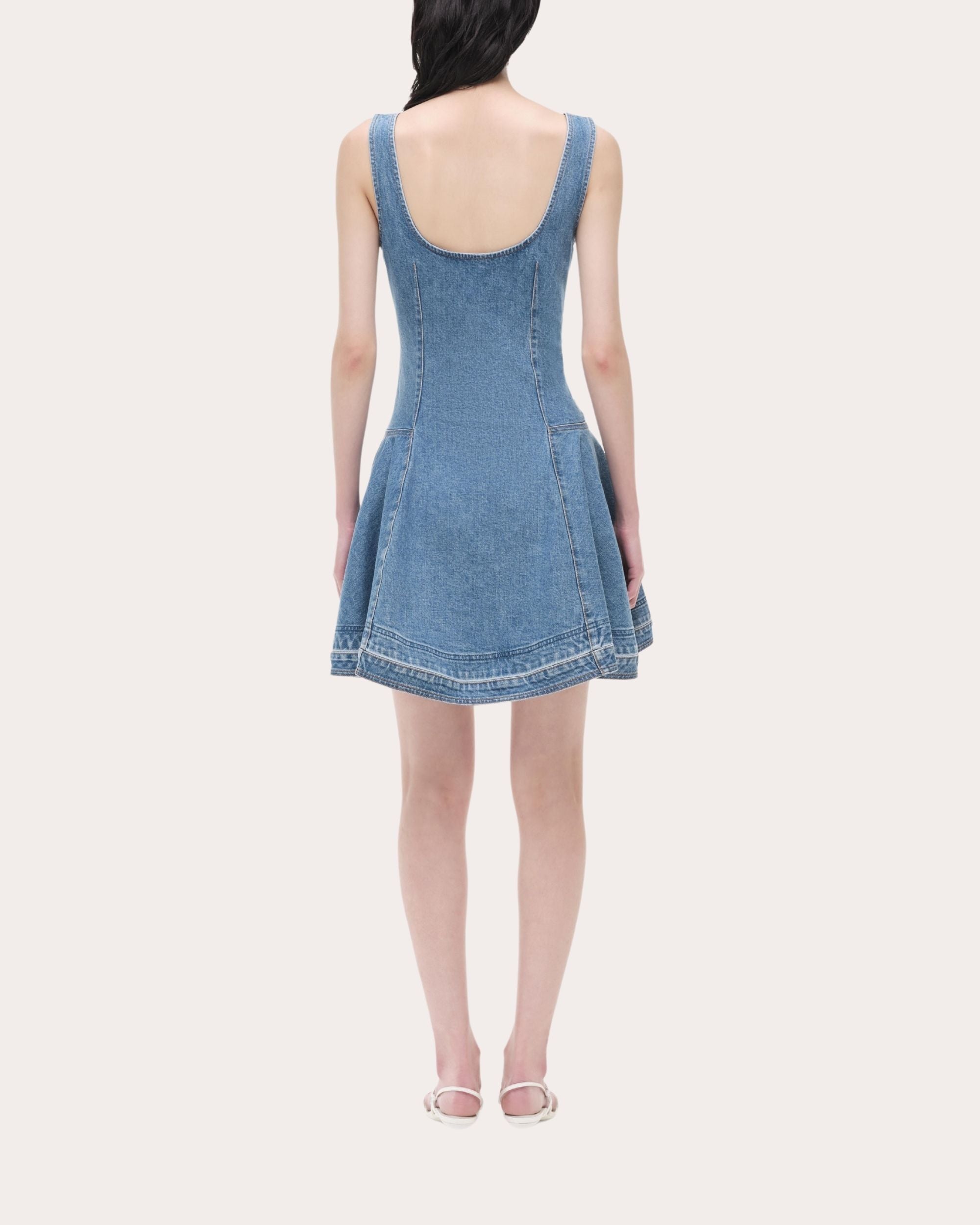 Eleodra Denim Fit & Flare Mini Dress