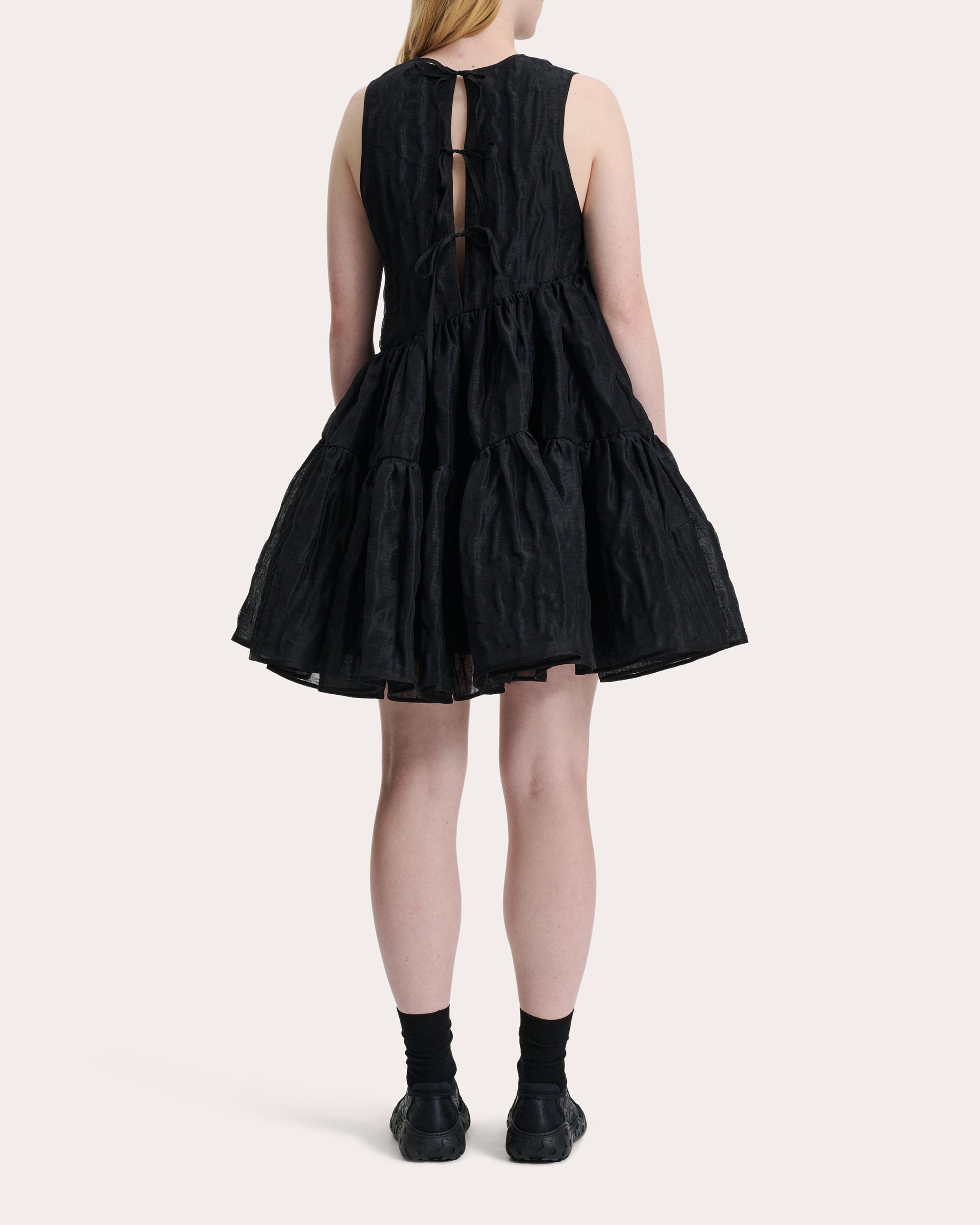 Abigail Tiered Jacquard Mini Dress