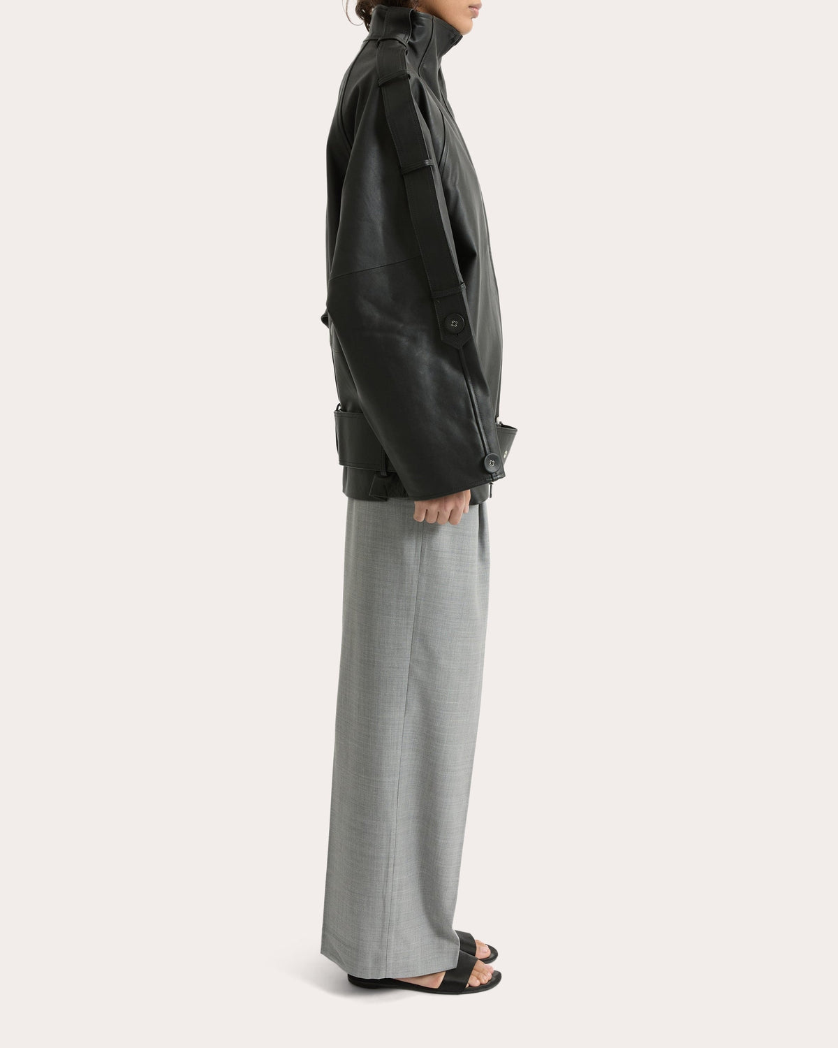 Sara Oversized Leather Jacket