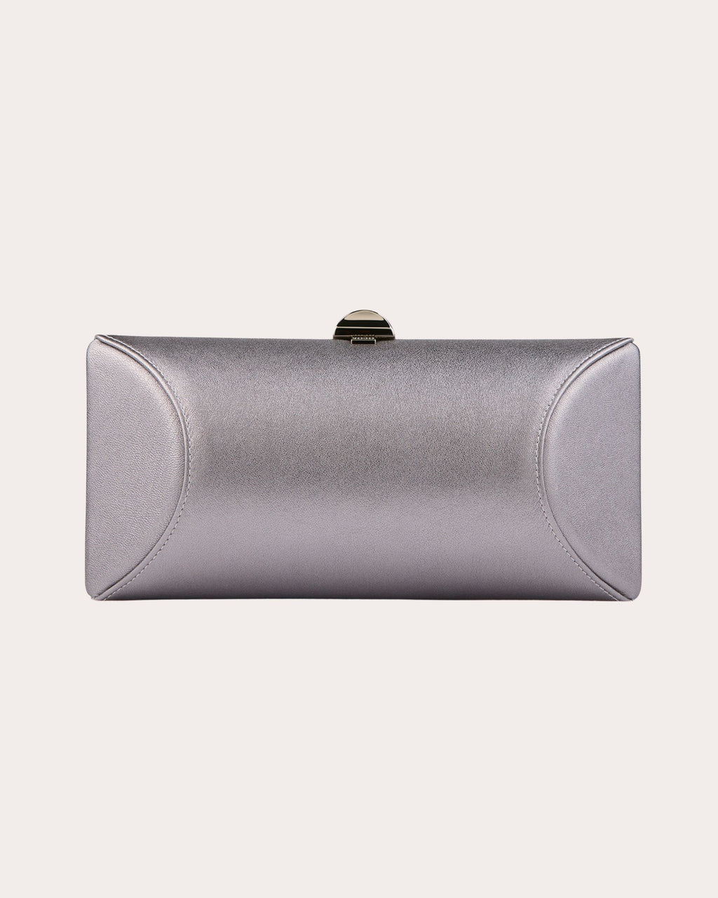 Tube Plus Metallic Leather Clutch