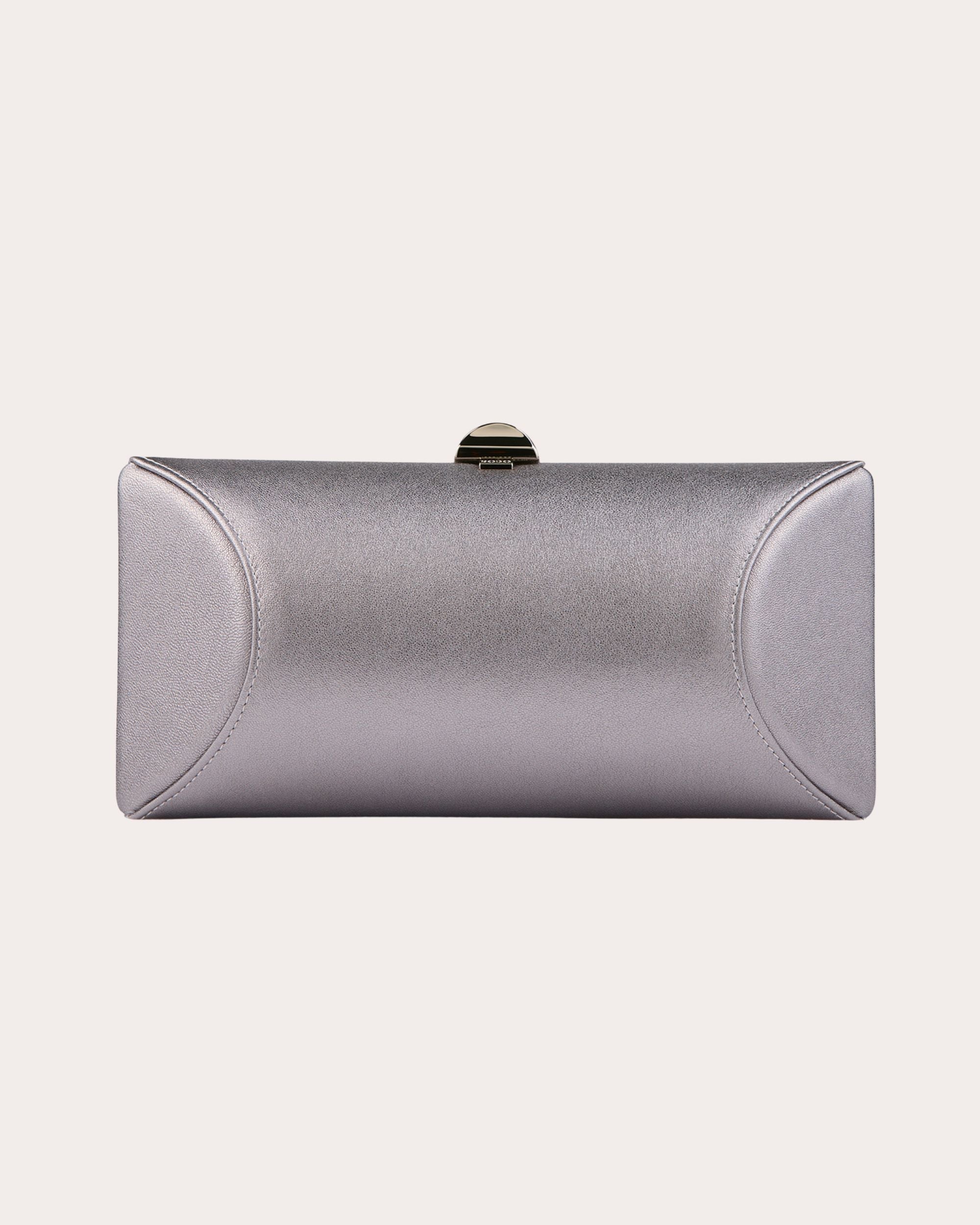 Tube Plus Metallic Leather Clutch