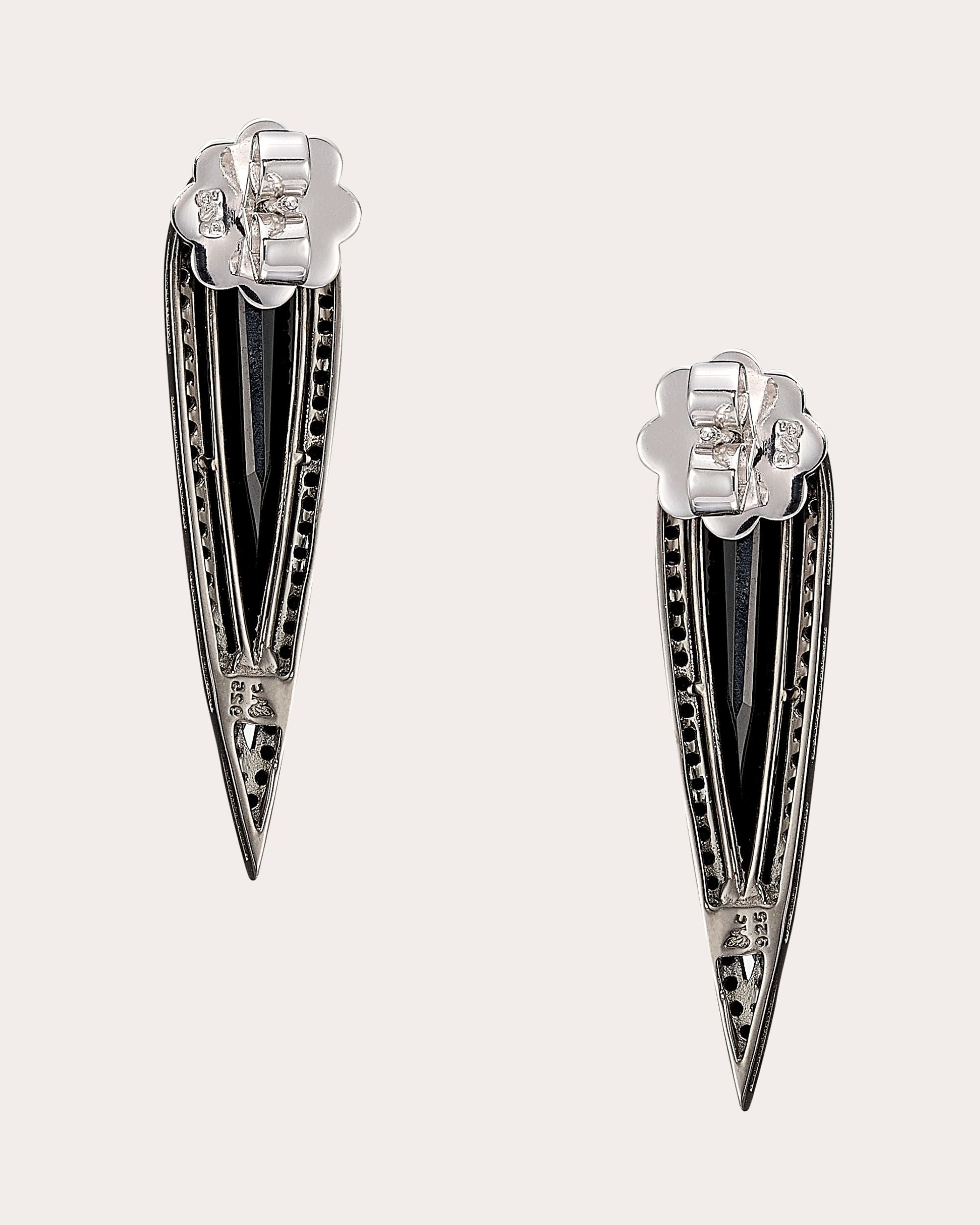 Black Diamond Glimmer Drop Earrings