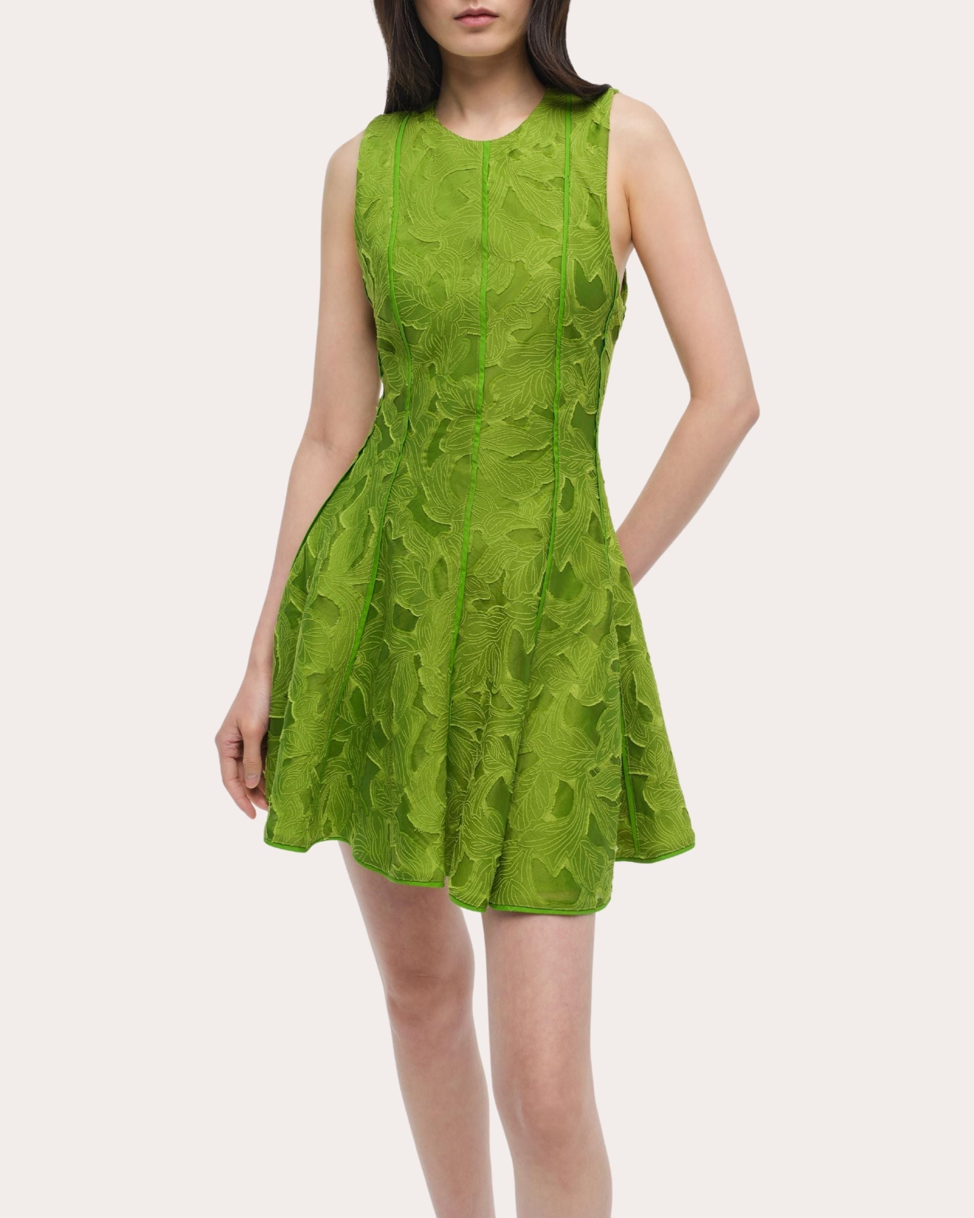 Sylvia Jacquard Fit & Flare Mini Dress