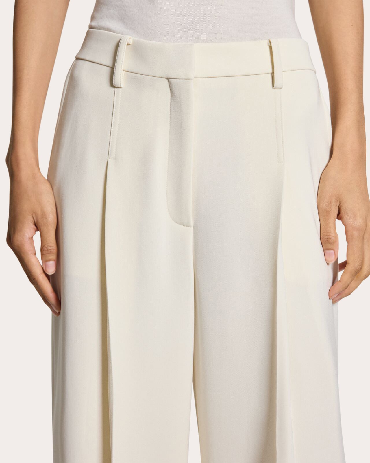 Admiral Crepe Pleated Wide-Leg Trousers