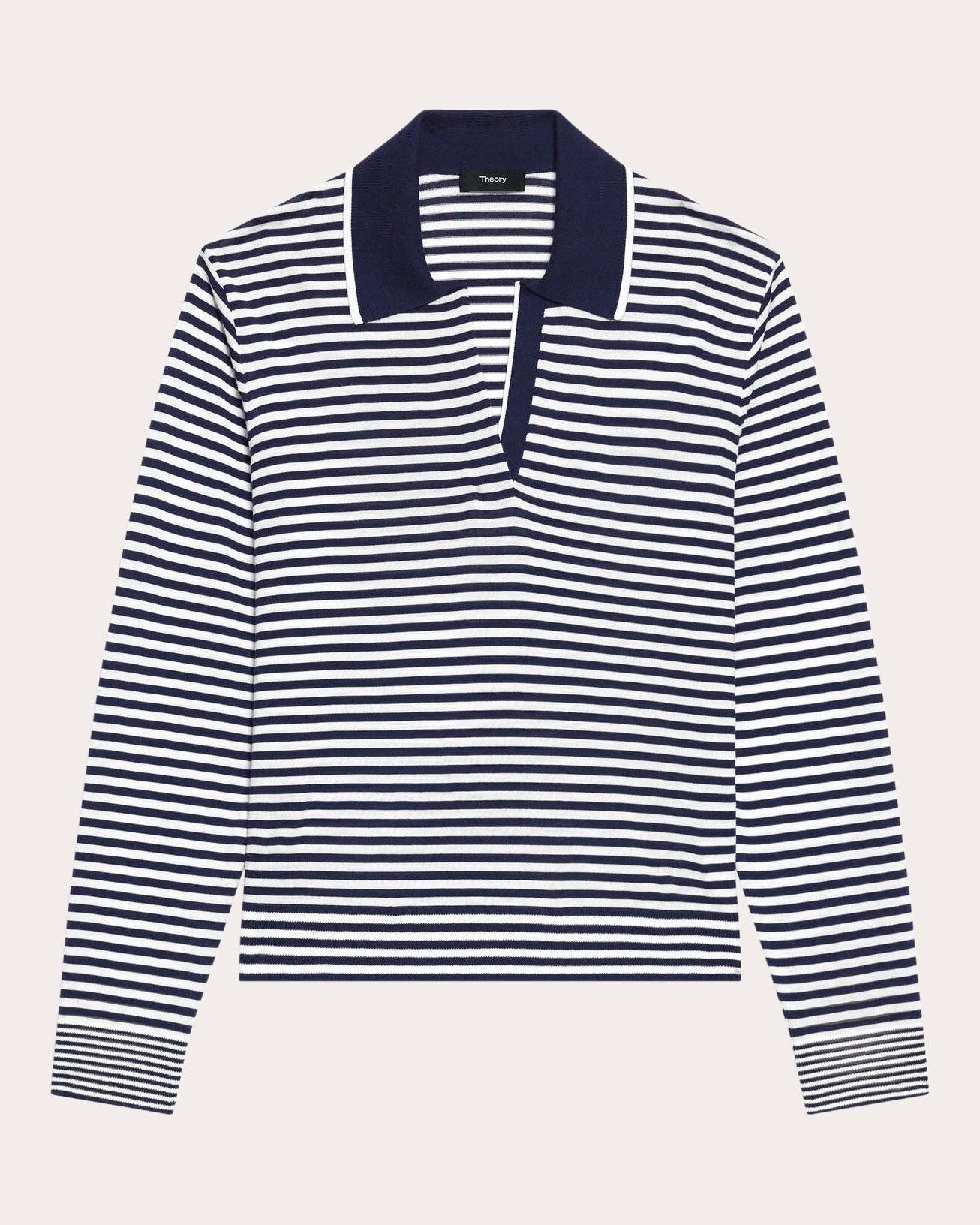 Stripe Wool Boyfriend Polo